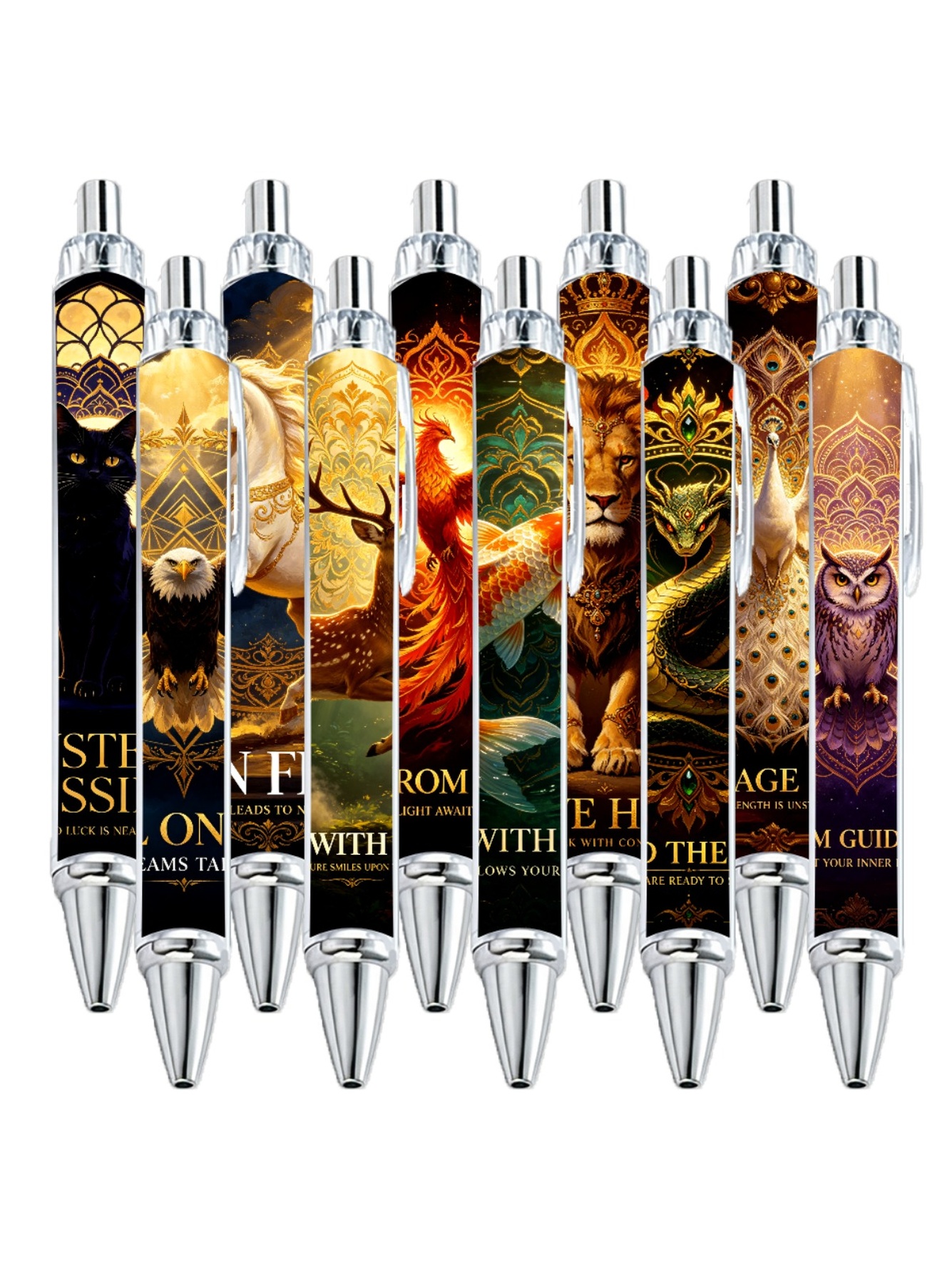 Mystic Animal Ballpoint Pens - 10-Pack