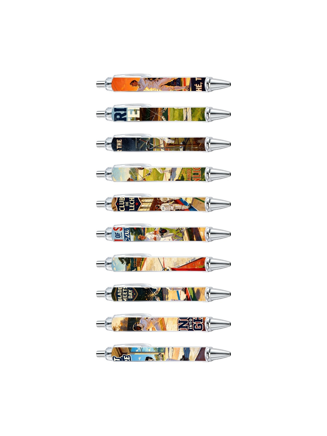 Fencing Ballpoint Pens - 10-Pack