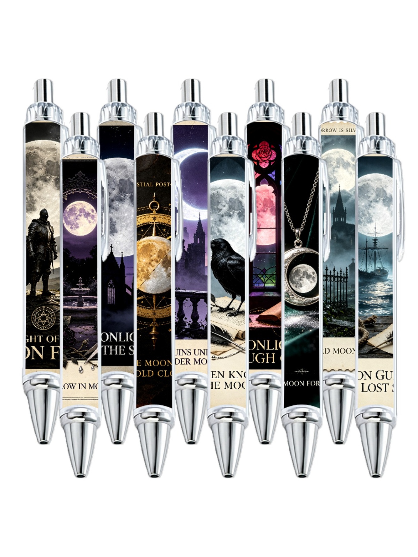 Moon Gel Pens - 10-Pack