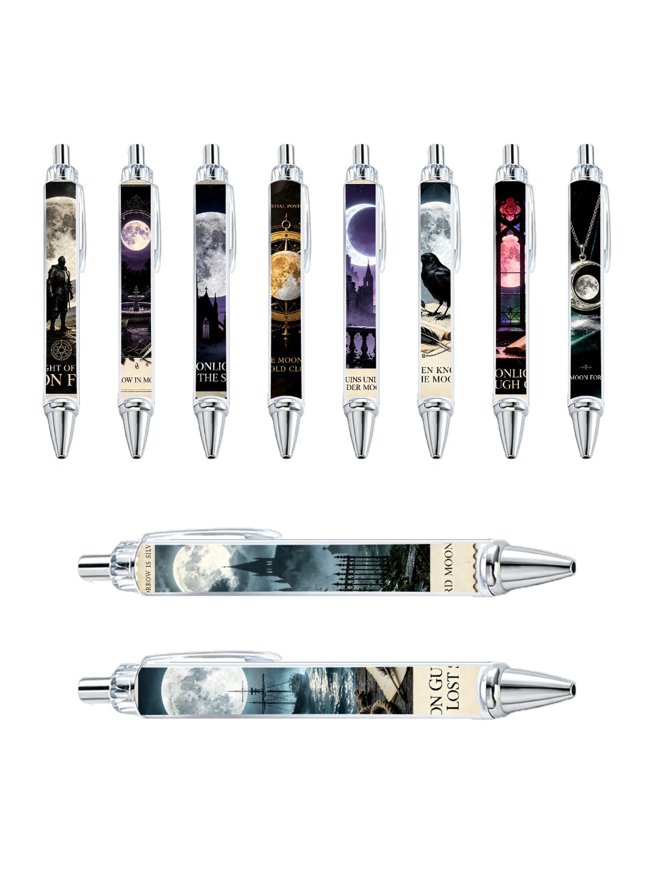 Moon Gel Pens - 10-Pack