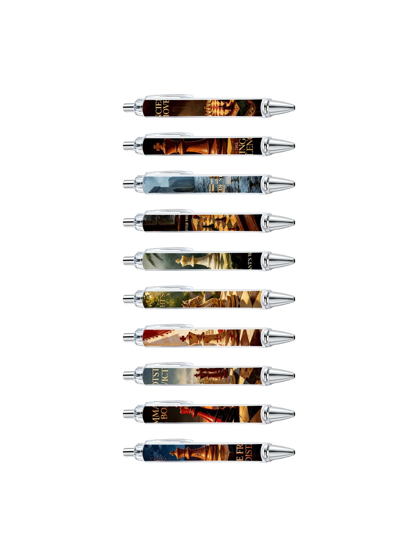 Chess Set Gel Pens Black Ink - 10-Pack