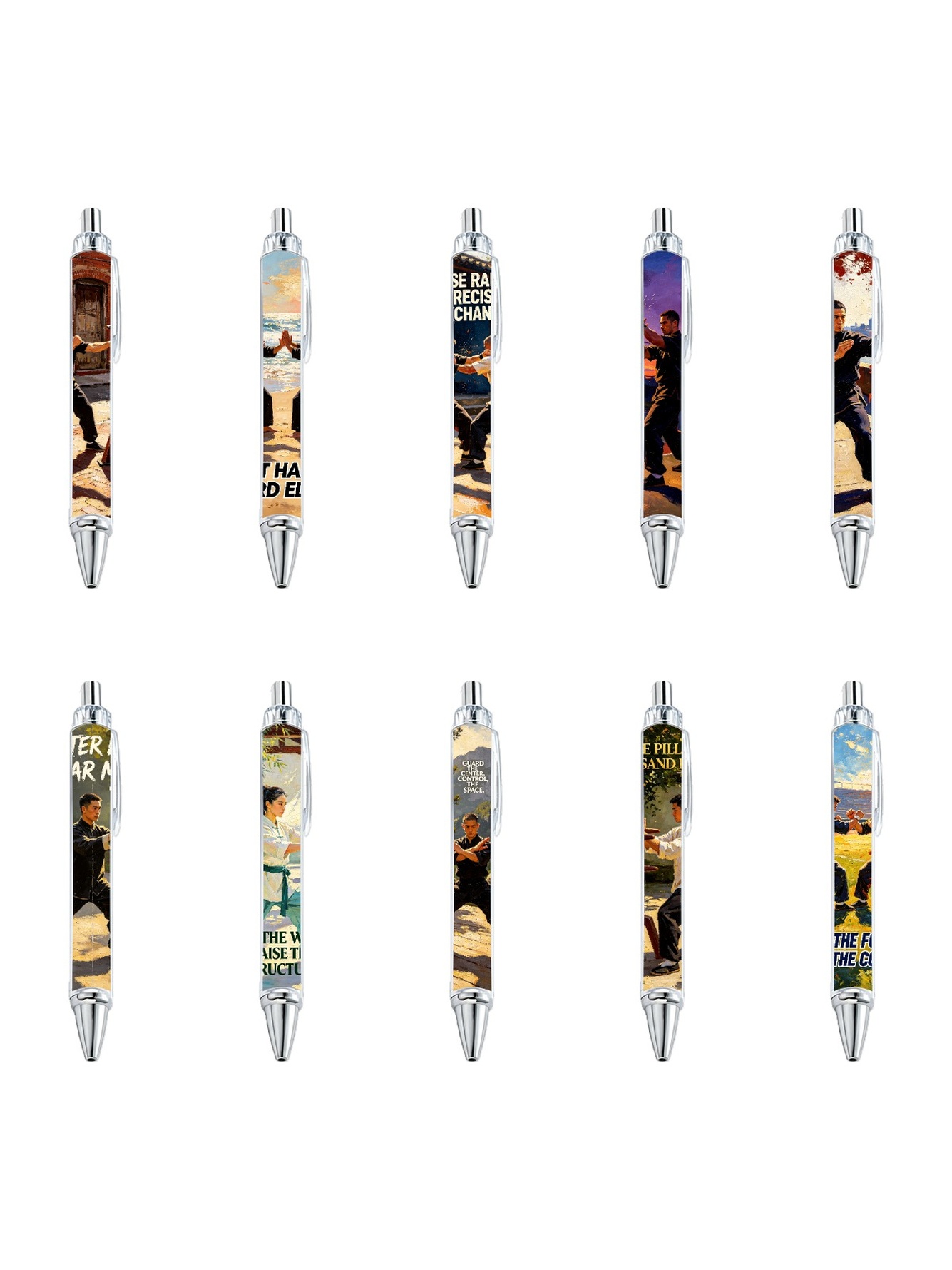 Kung Fu Ballpoint Pens - 10-Pack