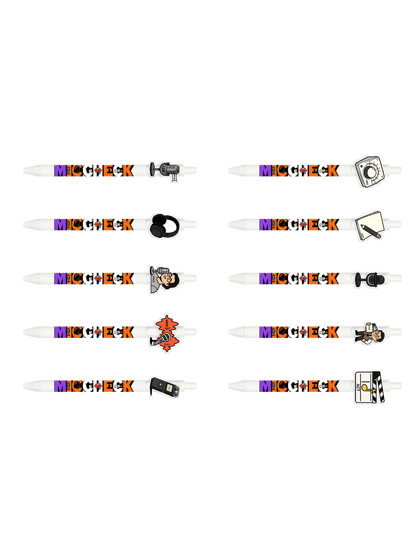 Voice Actor Pens - 10-Pack