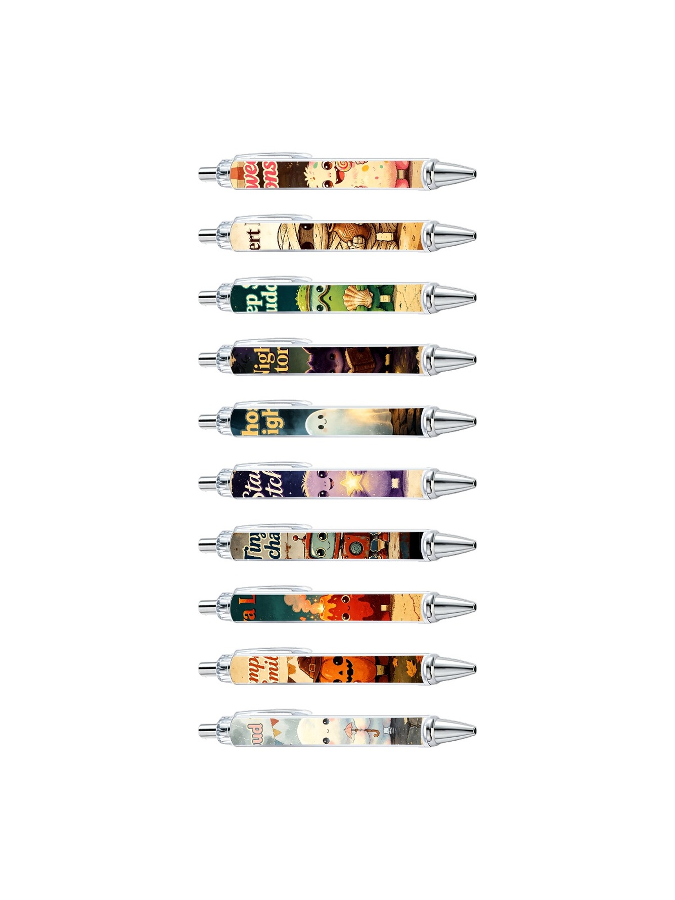 Monster Theme Gel Pens Black Ink - 10-Pack