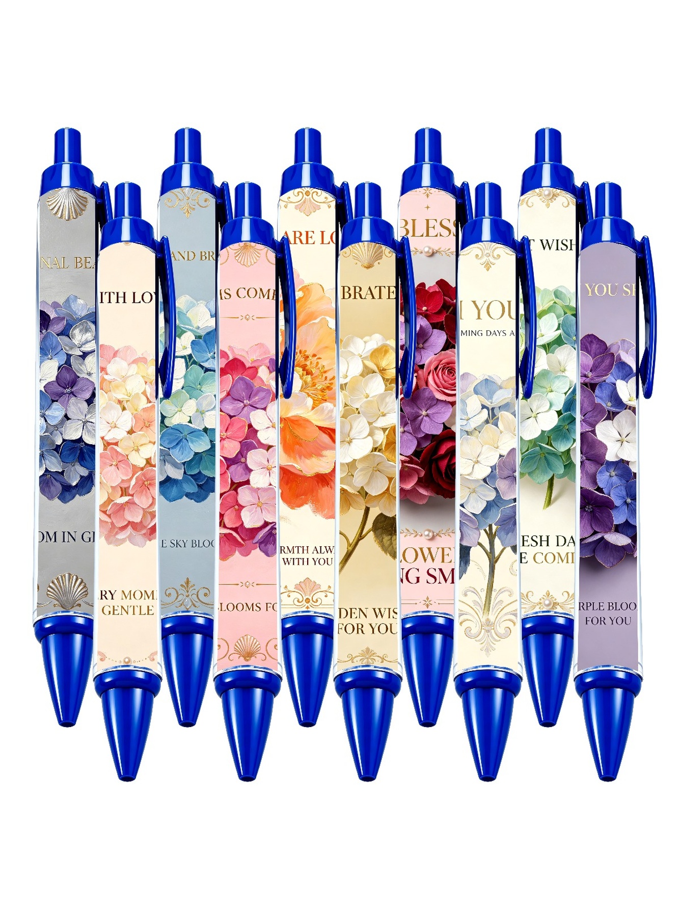 Cornflower Retractable Pen Blue - 10-Pack