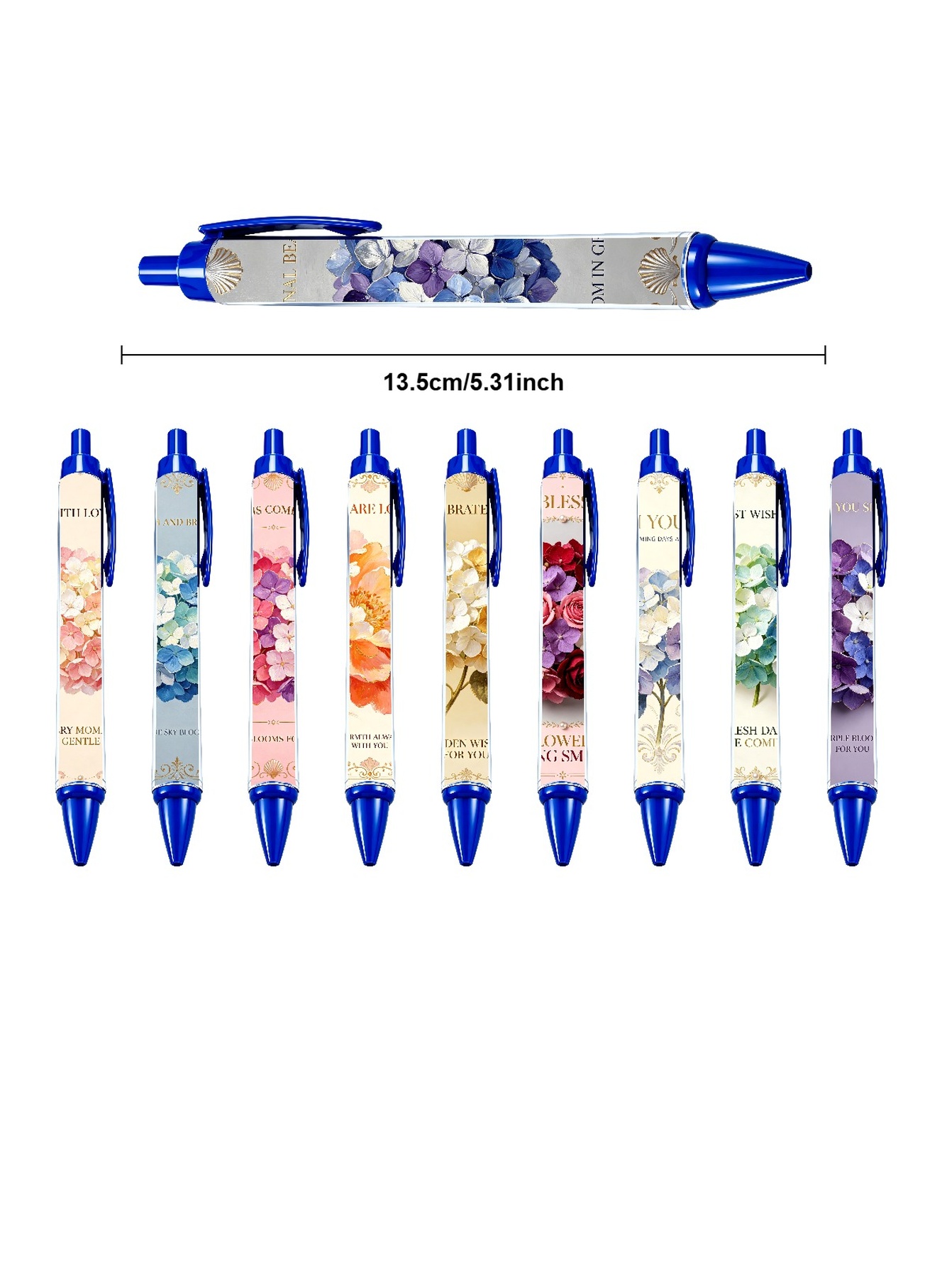 Cornflower Retractable Pen Blue - 10-Pack
