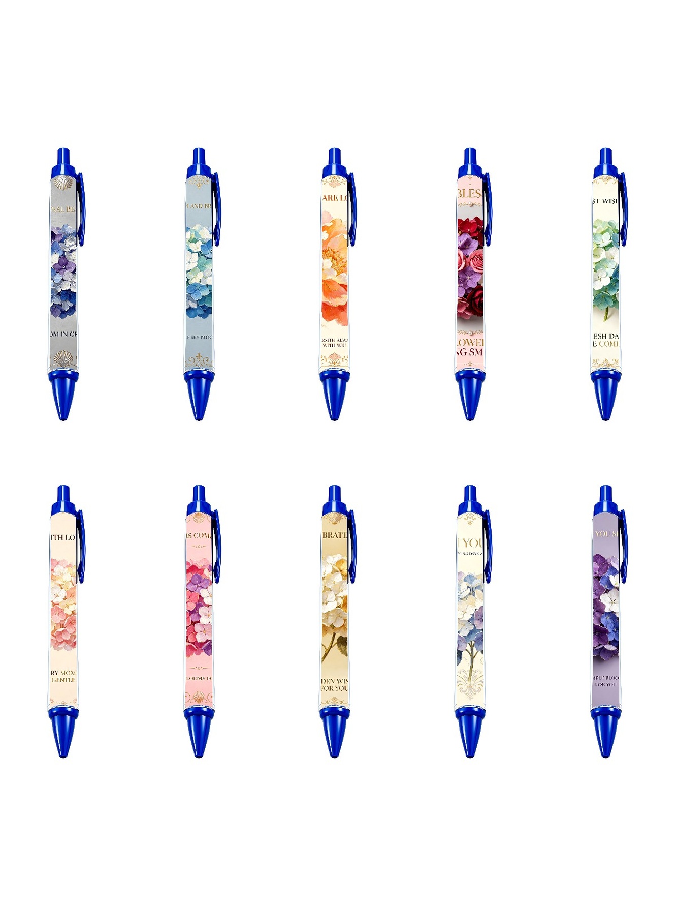 Cornflower Retractable Pen Blue - 10-Pack