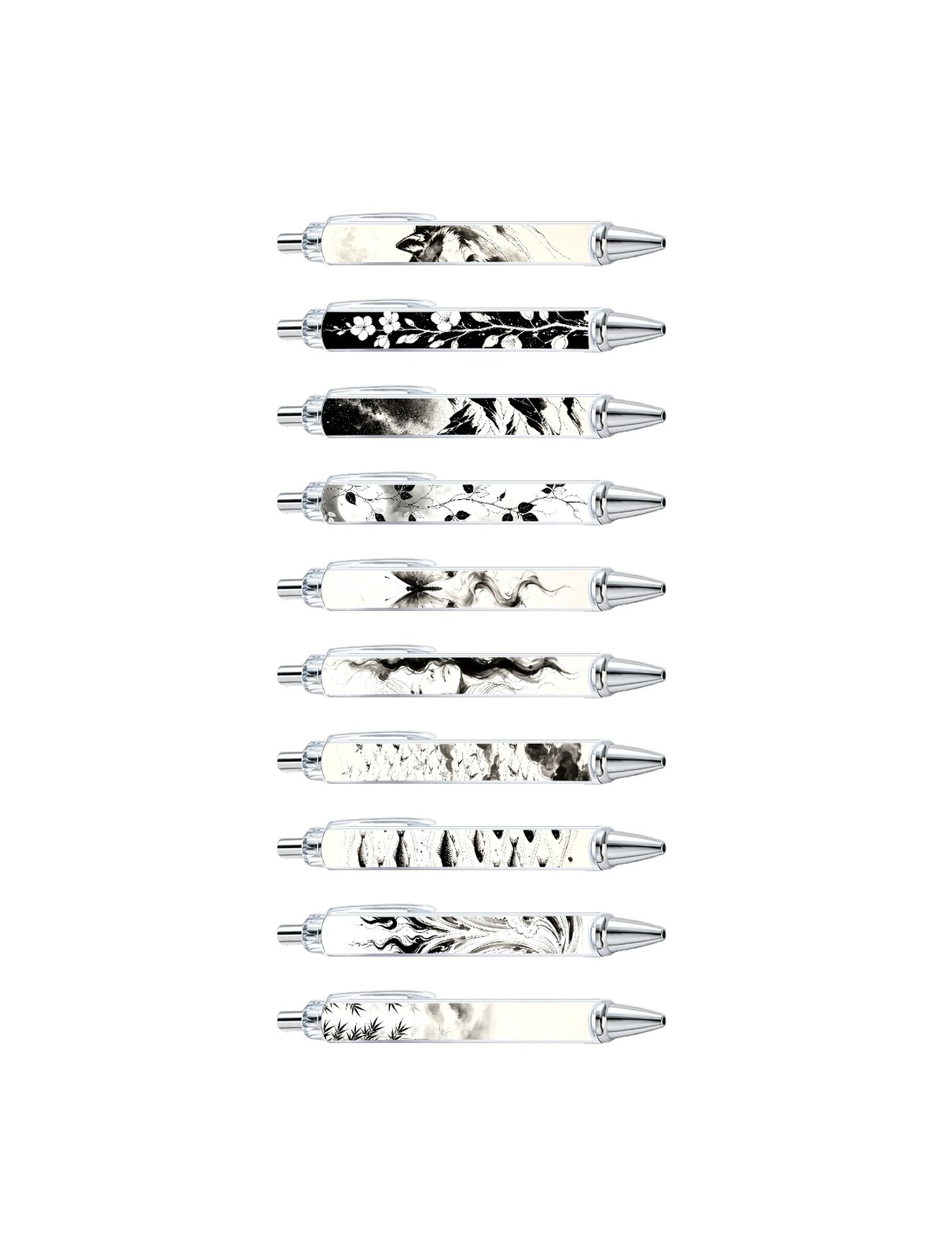 White Line Ballpoint Pen, Black Ink - 10-Pack