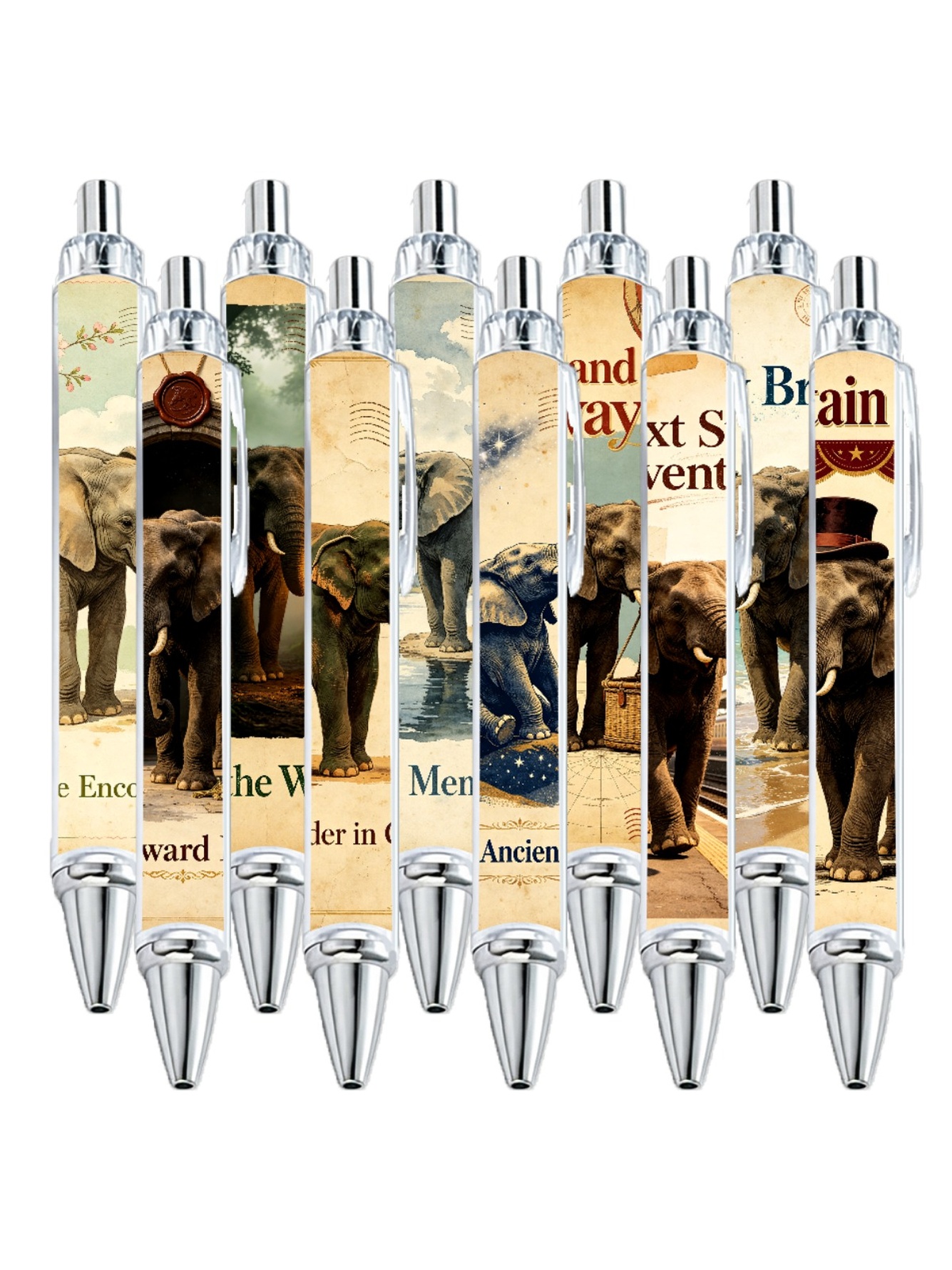 Elephant Ballpoint Pen Black Ink - 10-Pack