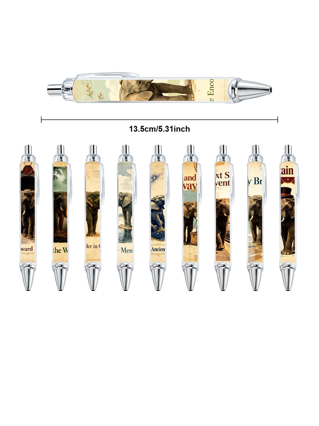 Elephant Ballpoint Pen Black Ink - 10-Pack
