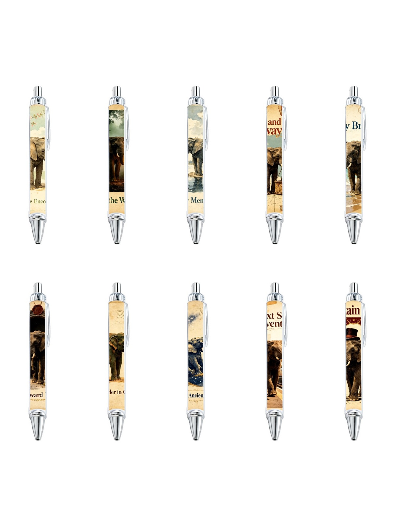 Elephant Ballpoint Pen Black Ink - 10-Pack