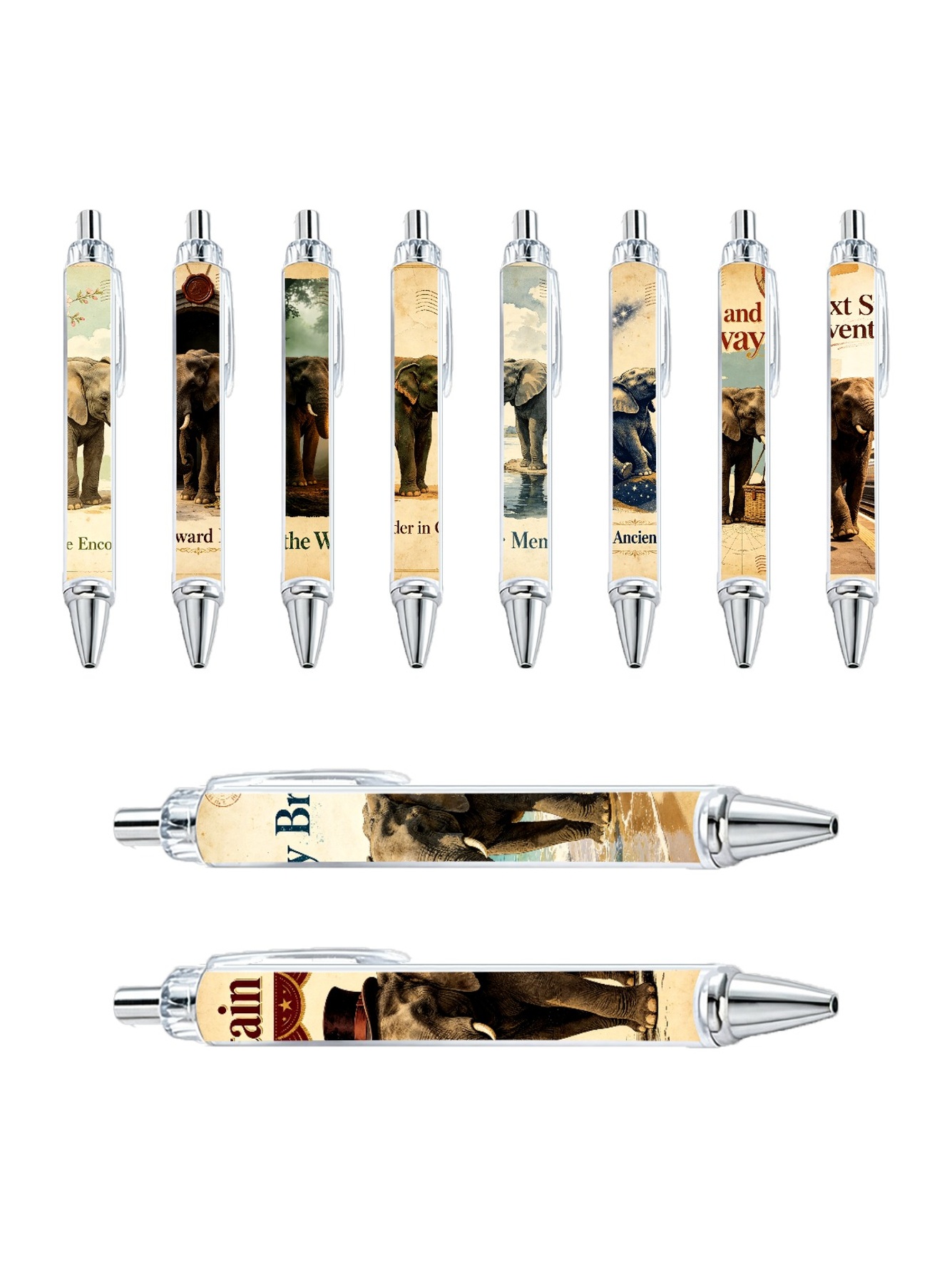 Elephant Ballpoint Pen Black Ink - 10-Pack