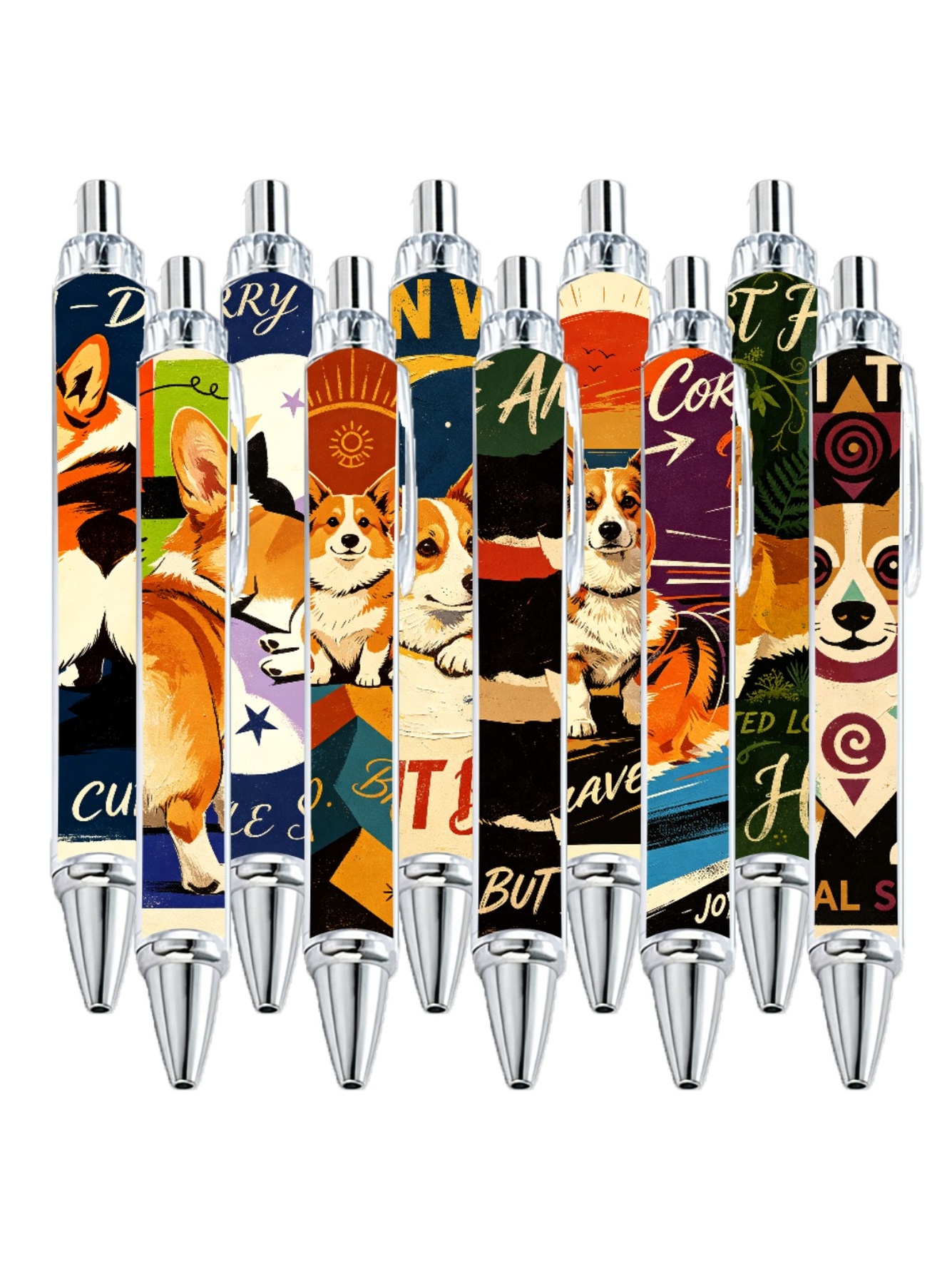 Corgi Dog Ballpoint Pens - 10-Pack