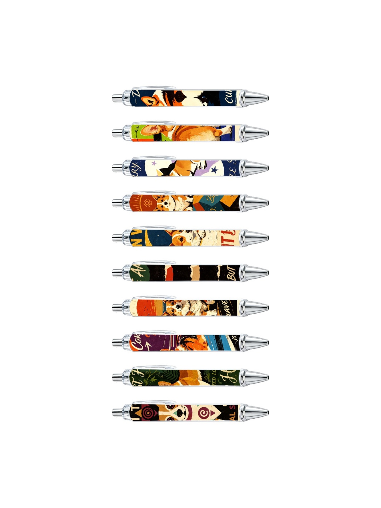 Corgi Dog Ballpoint Pens - 10-Pack
