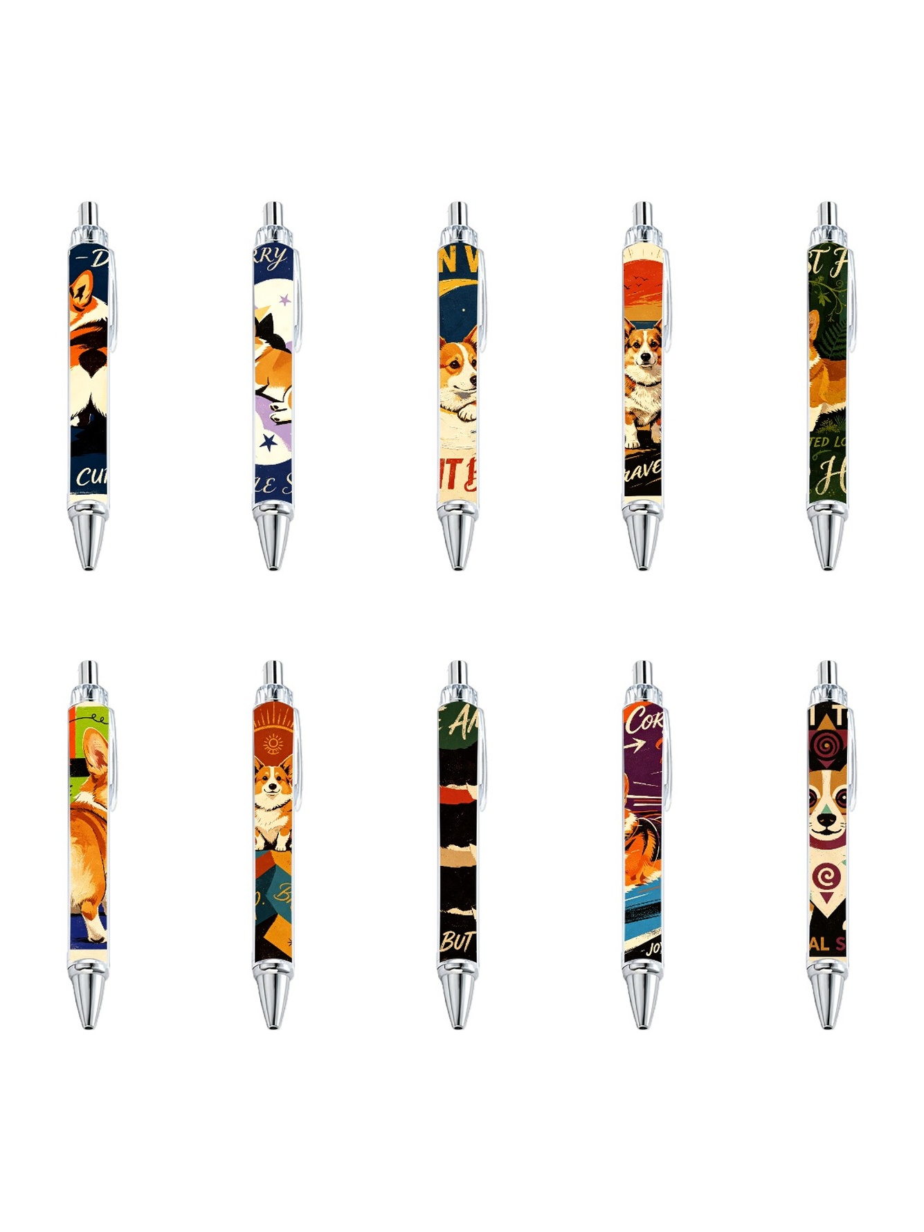 Corgi Dog Ballpoint Pens - 10-Pack