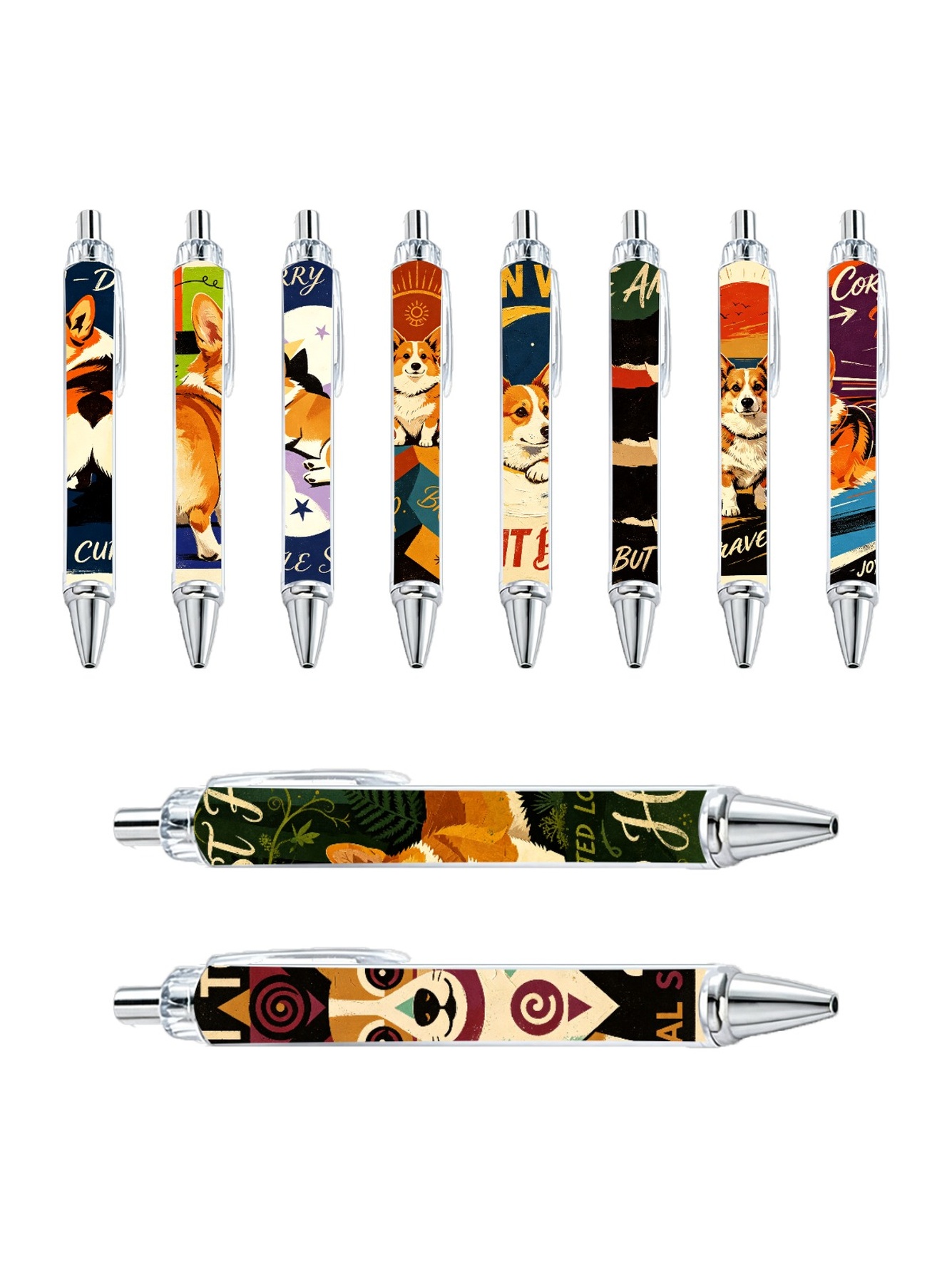 Corgi Dog Ballpoint Pens - 10-Pack