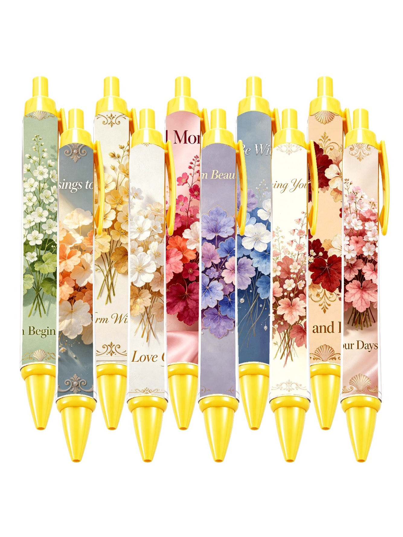 Chrysanthemum Retractable Pen - 10-Pack
