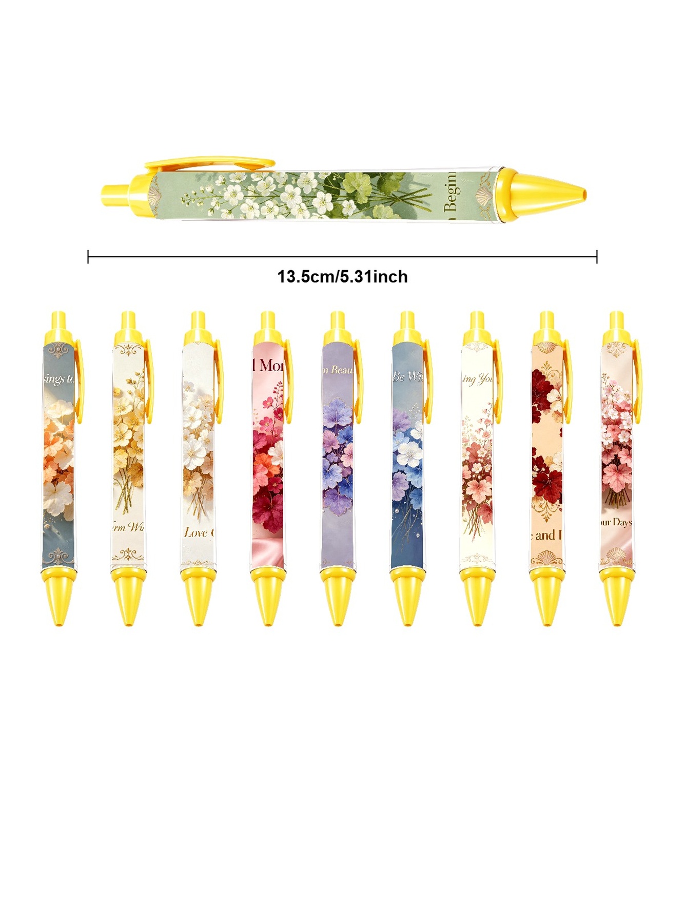 Chrysanthemum Retractable Pen - 10-Pack