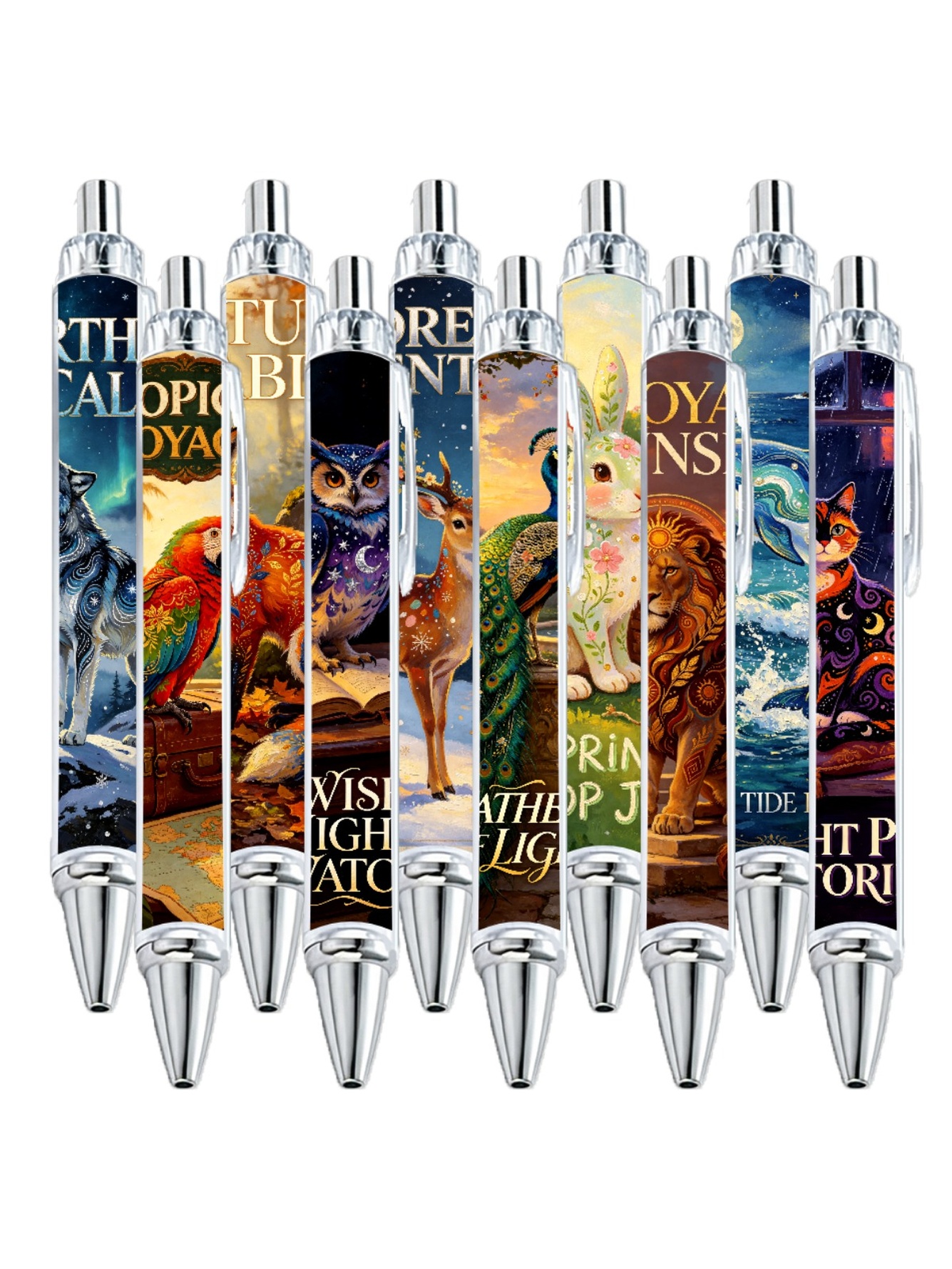 Painted Animal Gel Pens - 10-Pack