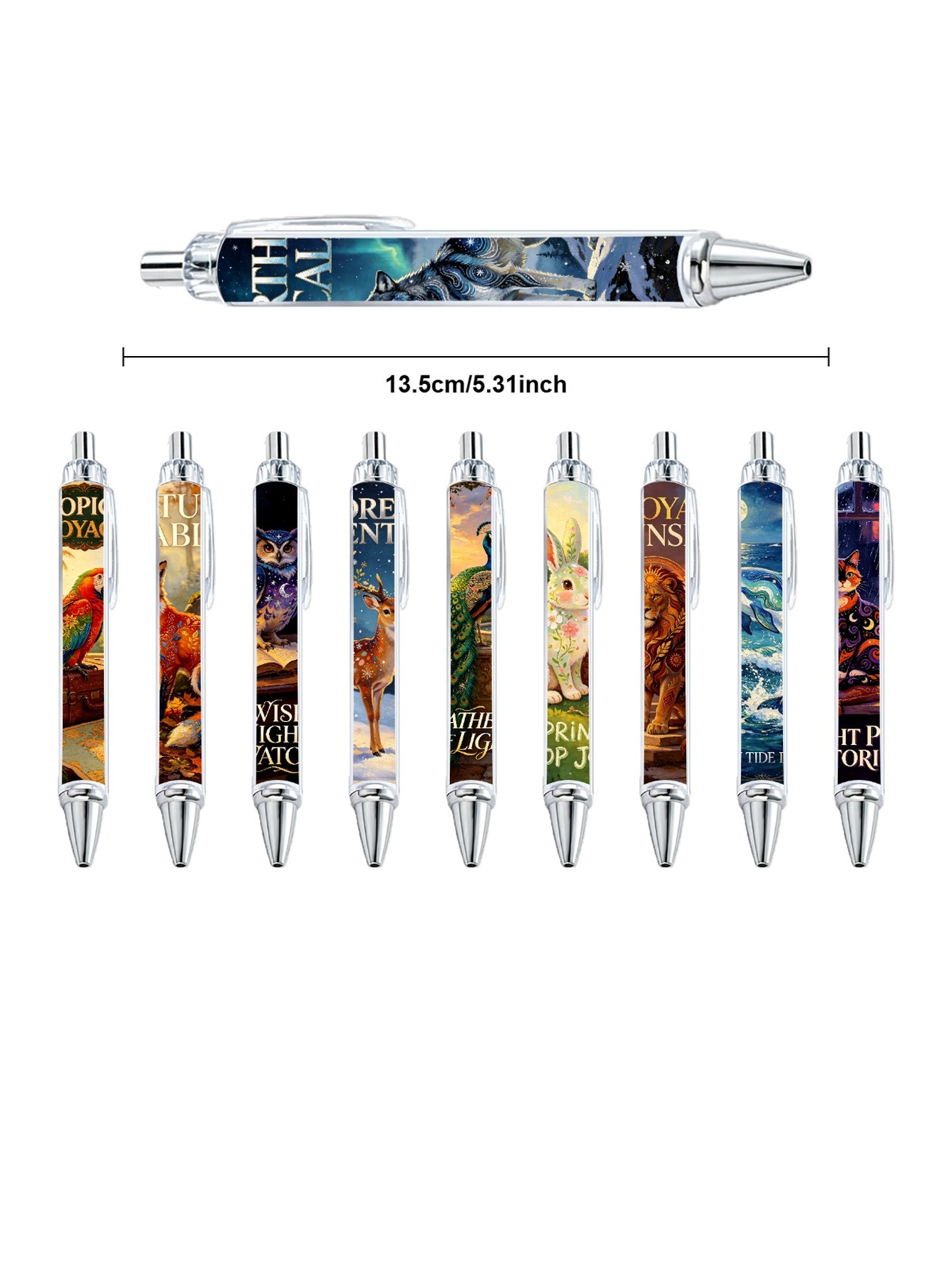Painted Animal Gel Pens - 10-Pack