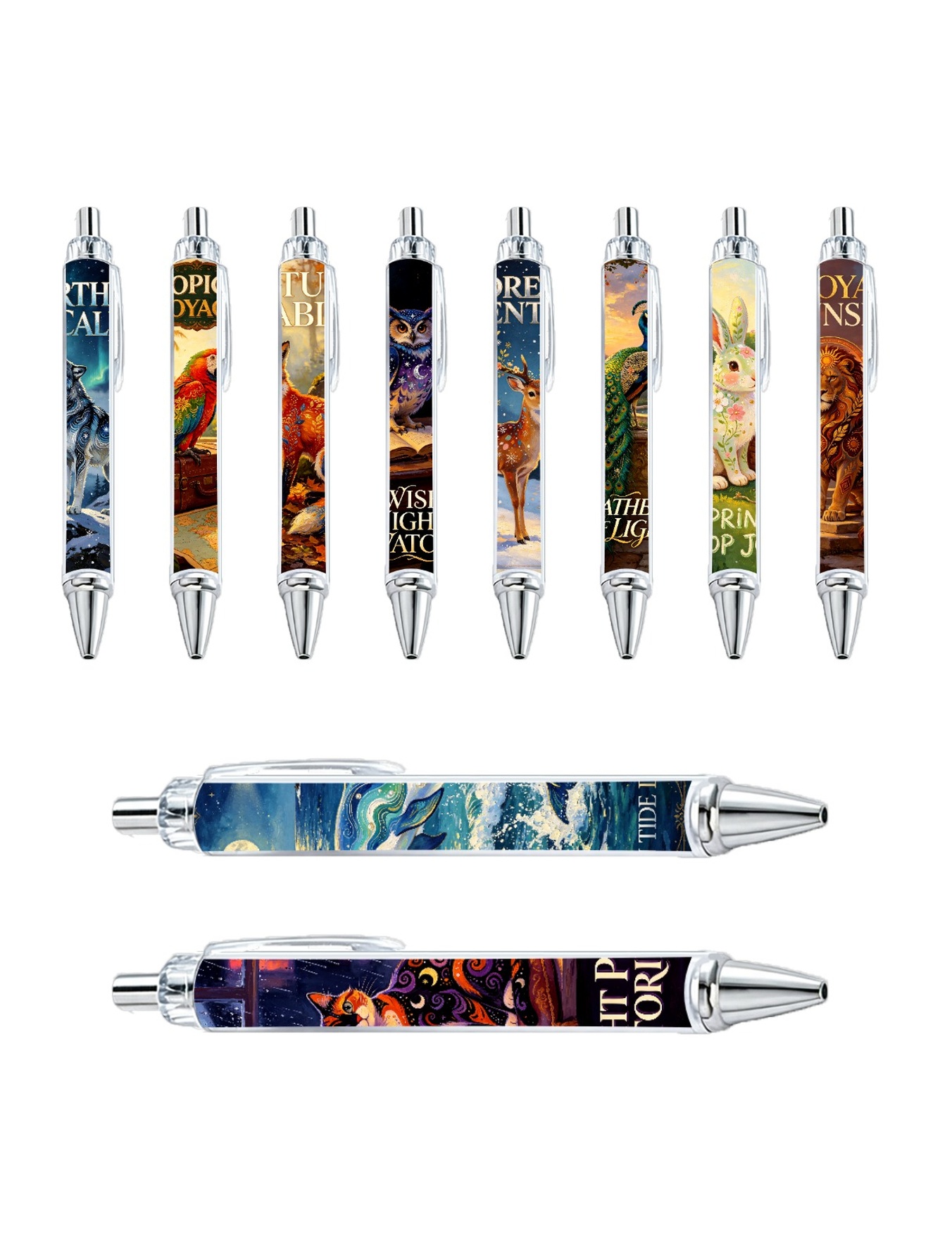 Painted Animal Gel Pens - 10-Pack