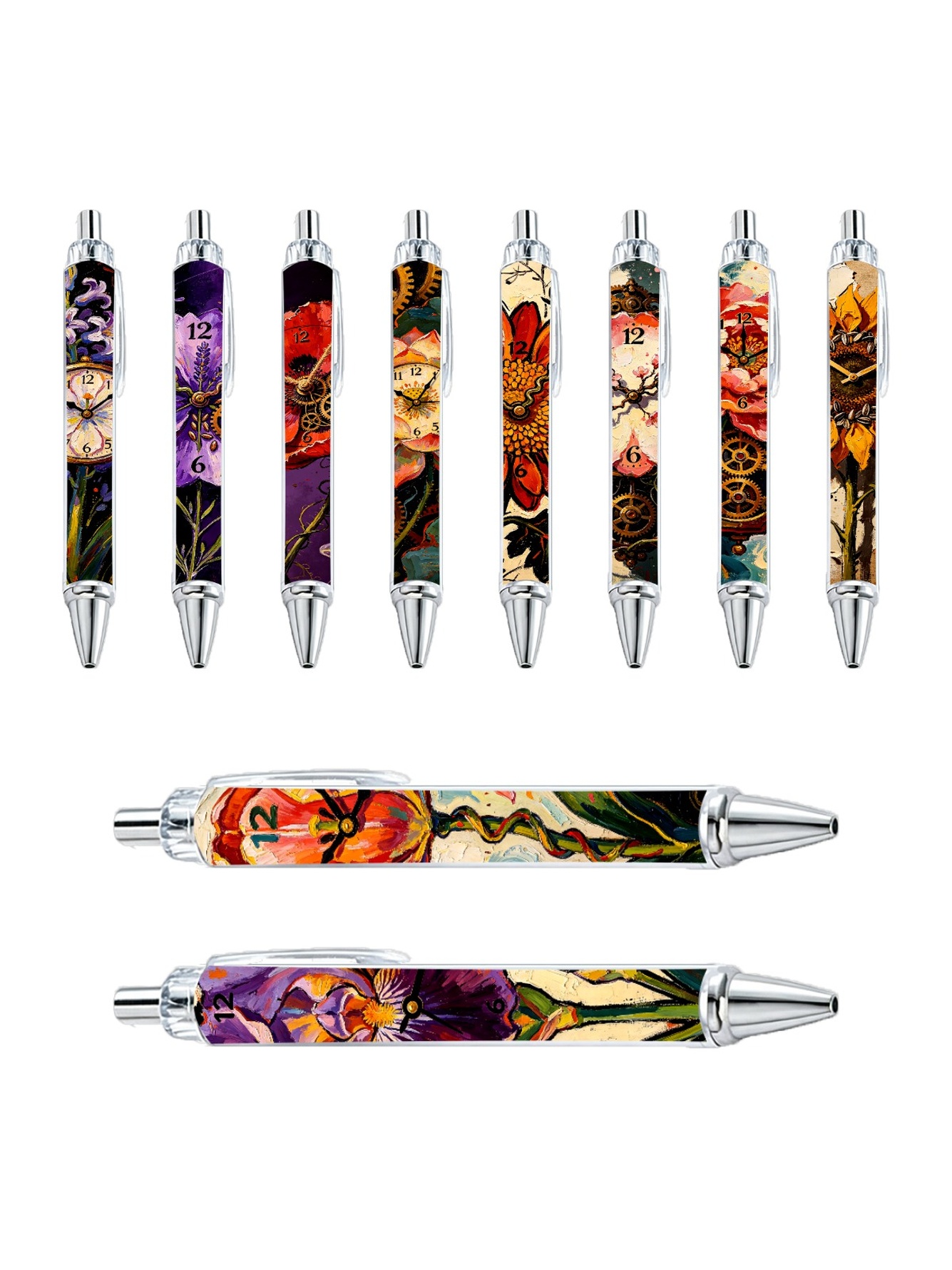 Clock Gear Pens - 10-Pack
