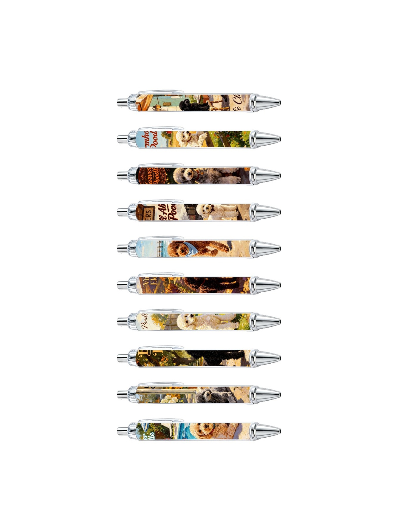 Poodle Teddy Ballpoint Pens - 10-Pack