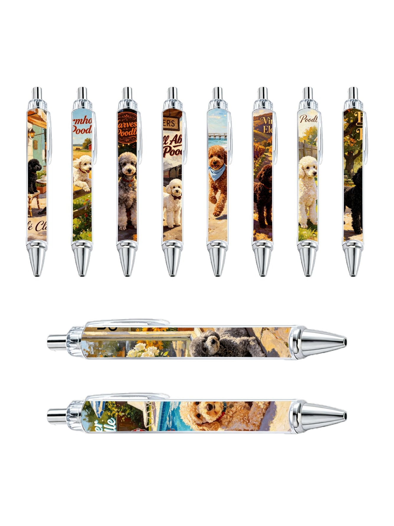 Poodle Teddy Ballpoint Pens - 10-Pack