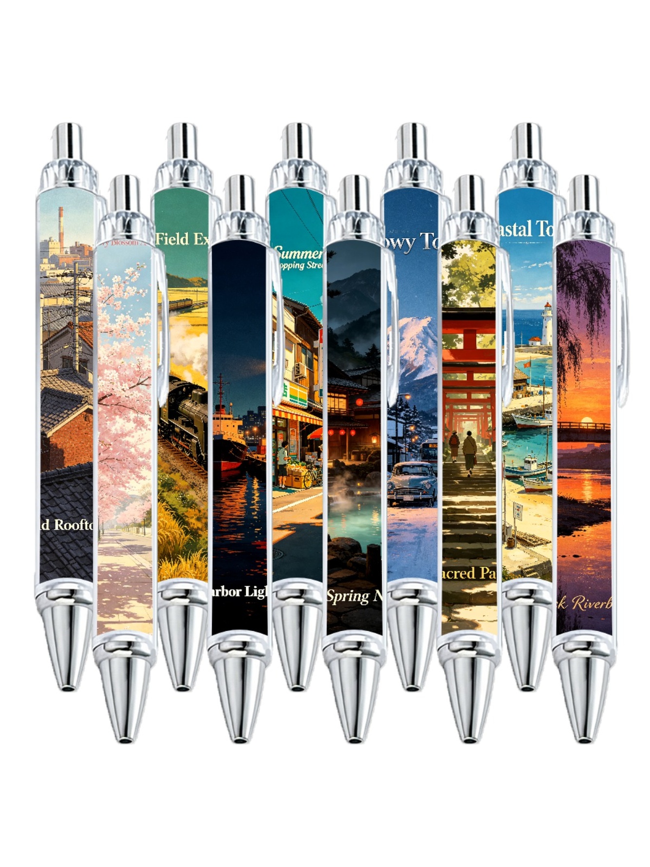 Japanese Showa Gel Pens Black Ink - 10-Pack