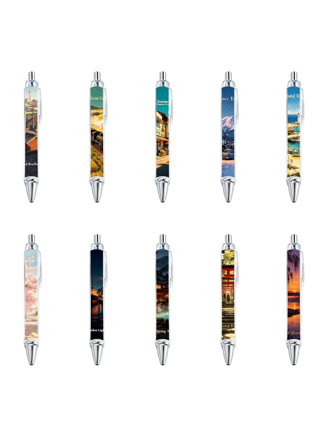 Japanese Showa Gel Pens Black Ink - 10-Pack