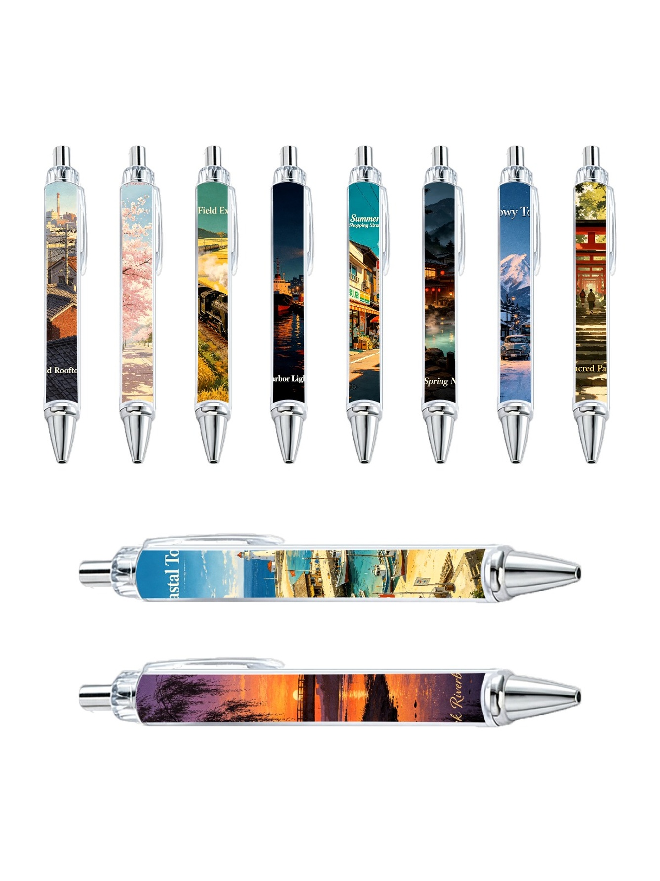 Japanese Showa Gel Pens Black Ink - 10-Pack