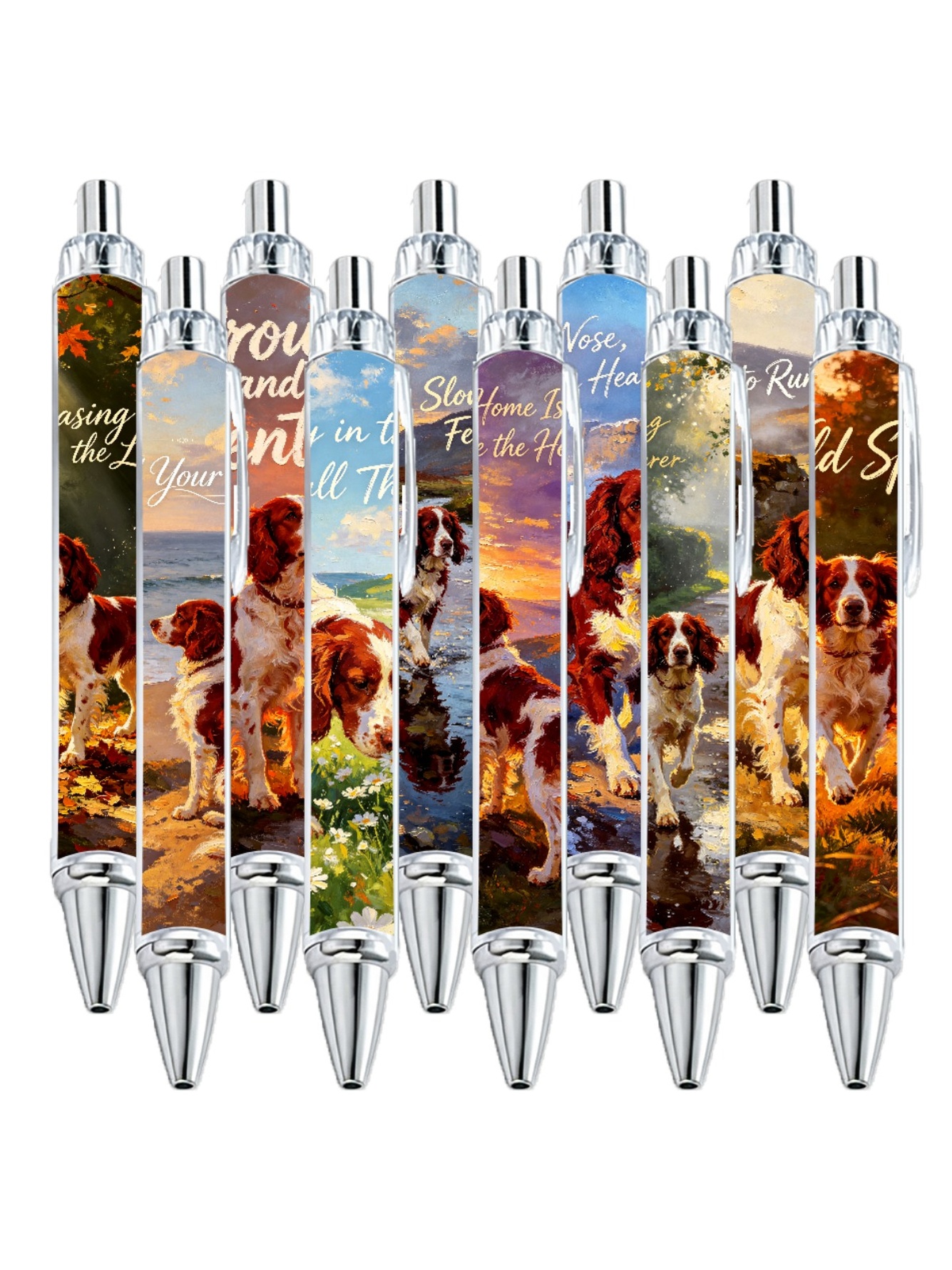 Red White Hound Pens - 10-Pack