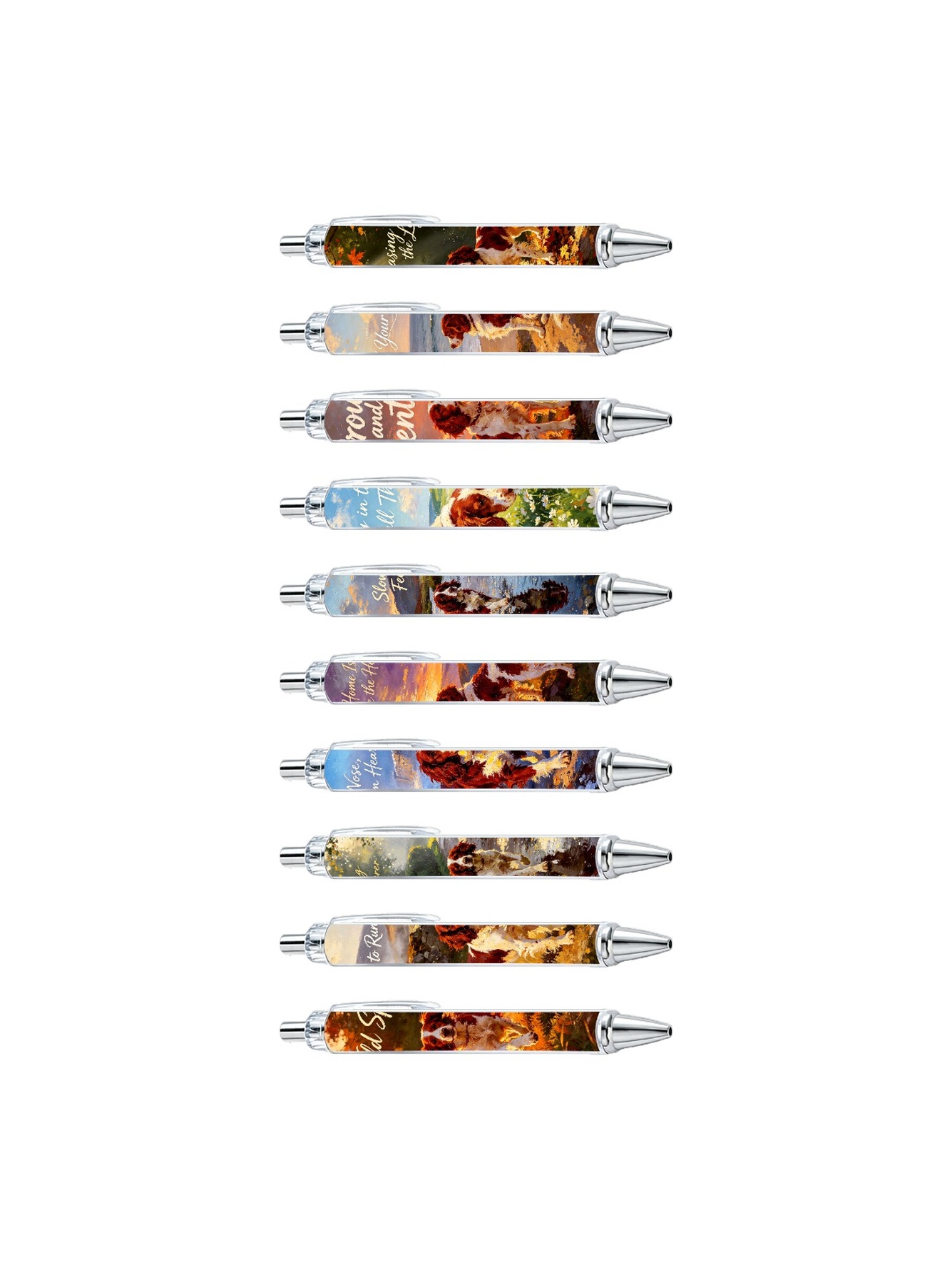 Red White Hound Pens - 10-Pack