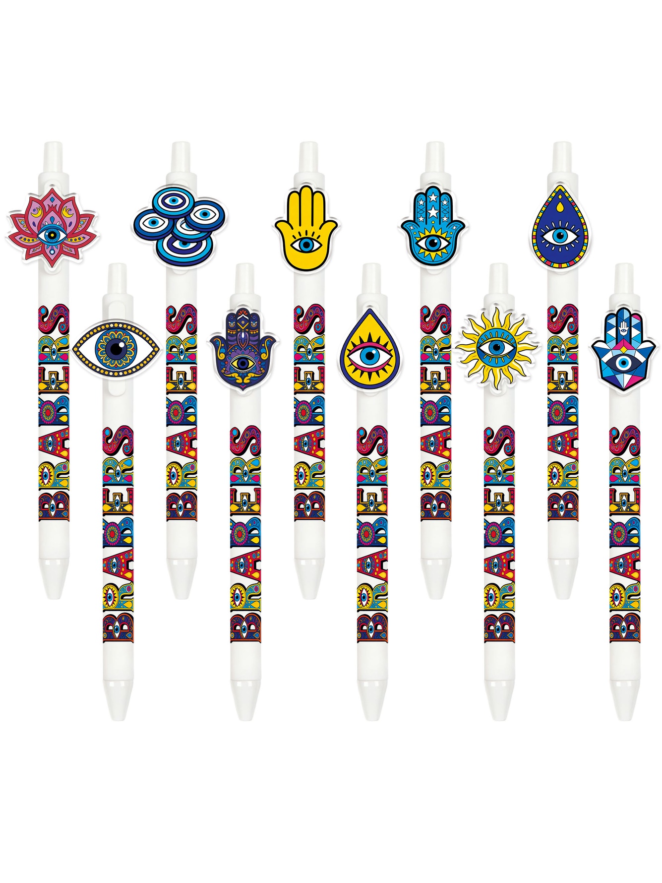 Devils Eye Design Ballpoint Pens - 10-Pack