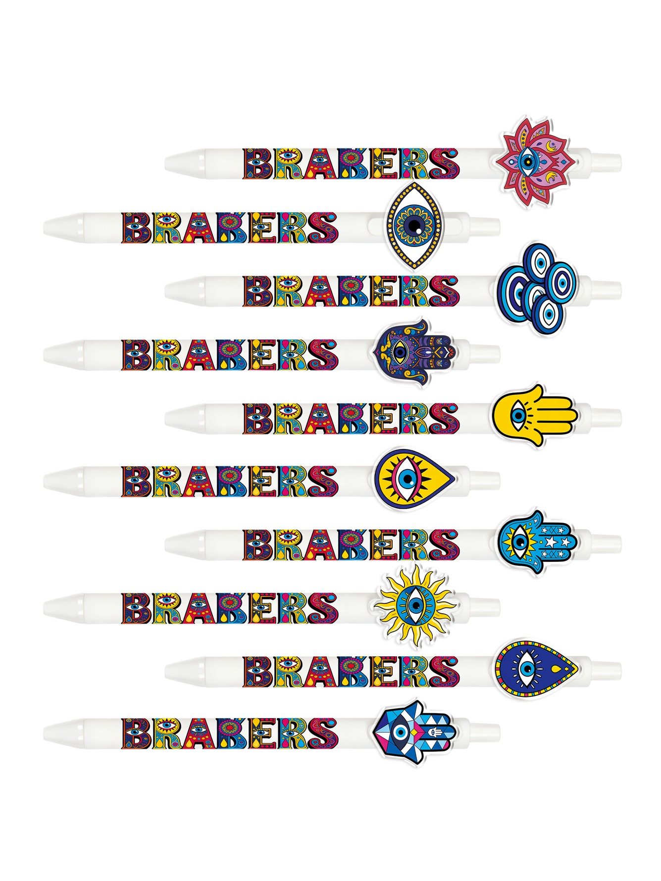 Devils Eye Design Ballpoint Pens - 10-Pack