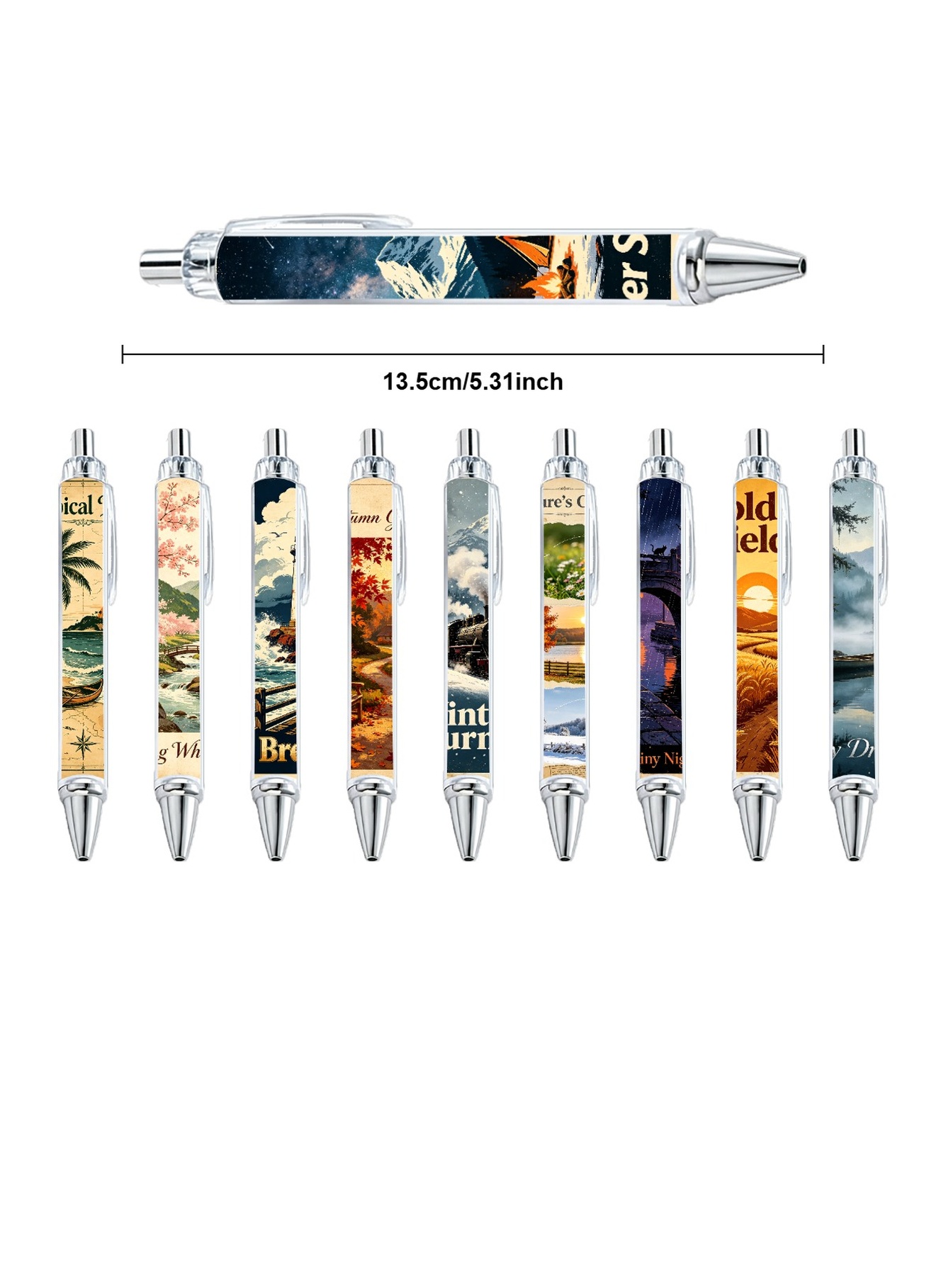 Four Seasons Gel Pens, Black Ink - 10-Pack