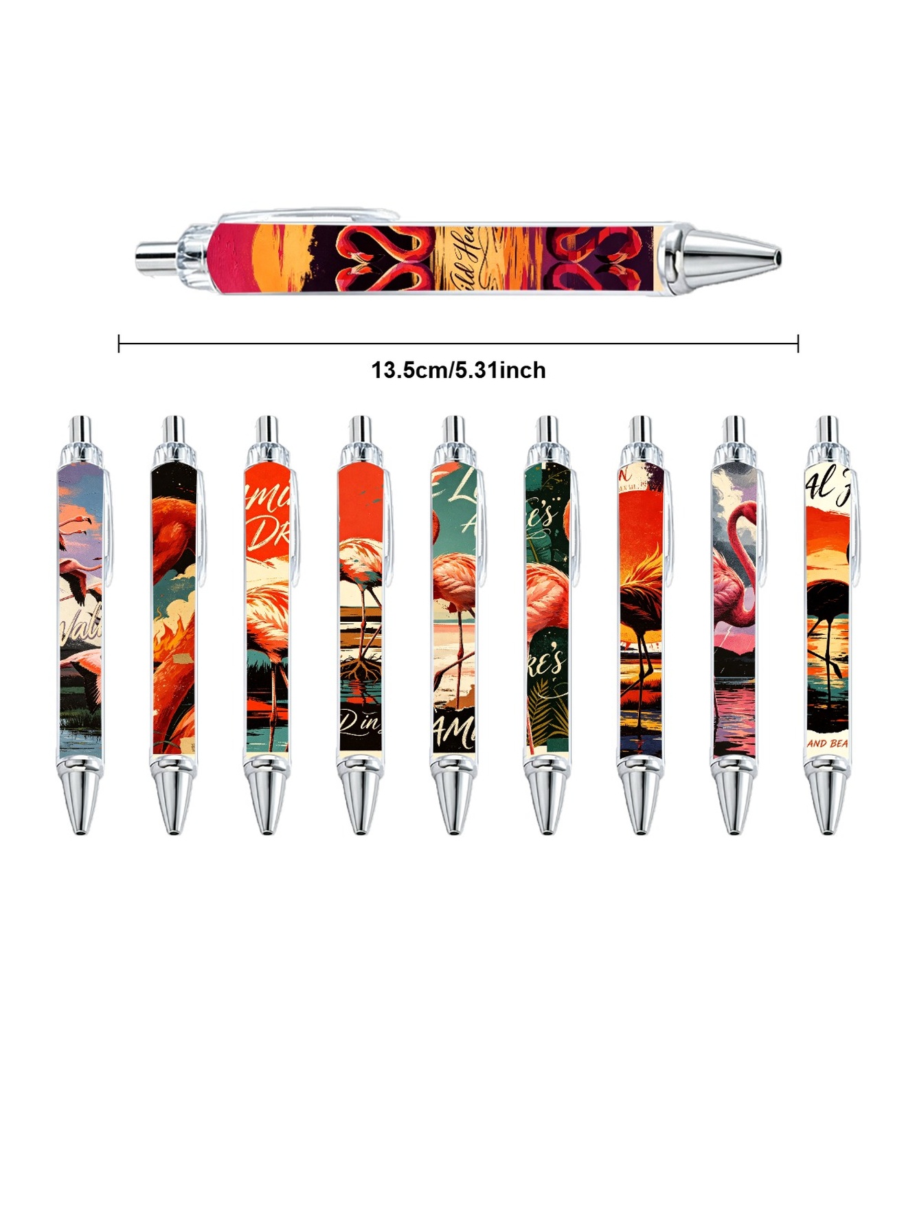 Flamingo Ballpoint Pens - 10-Pack