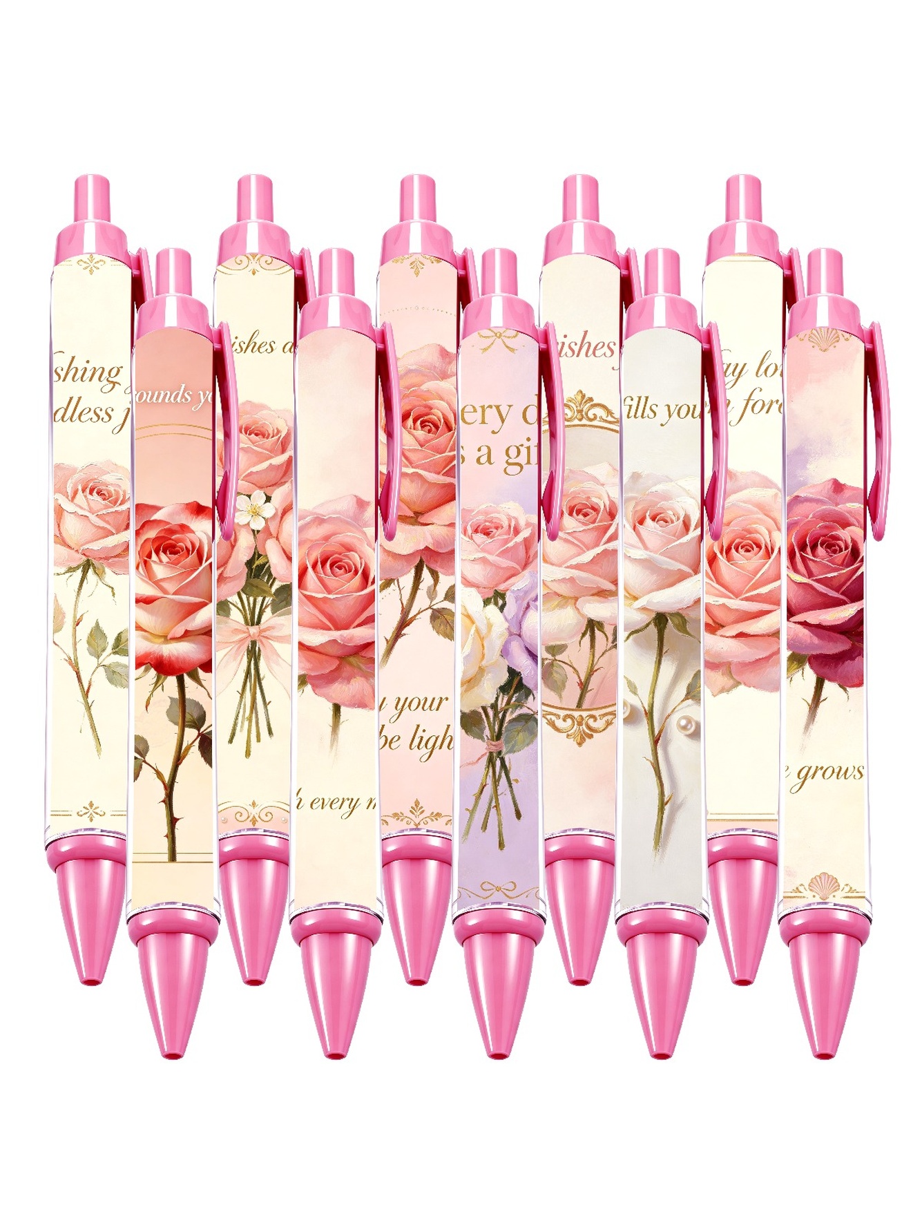 Pink Sakura Pen, Black Ink - 10-Pack