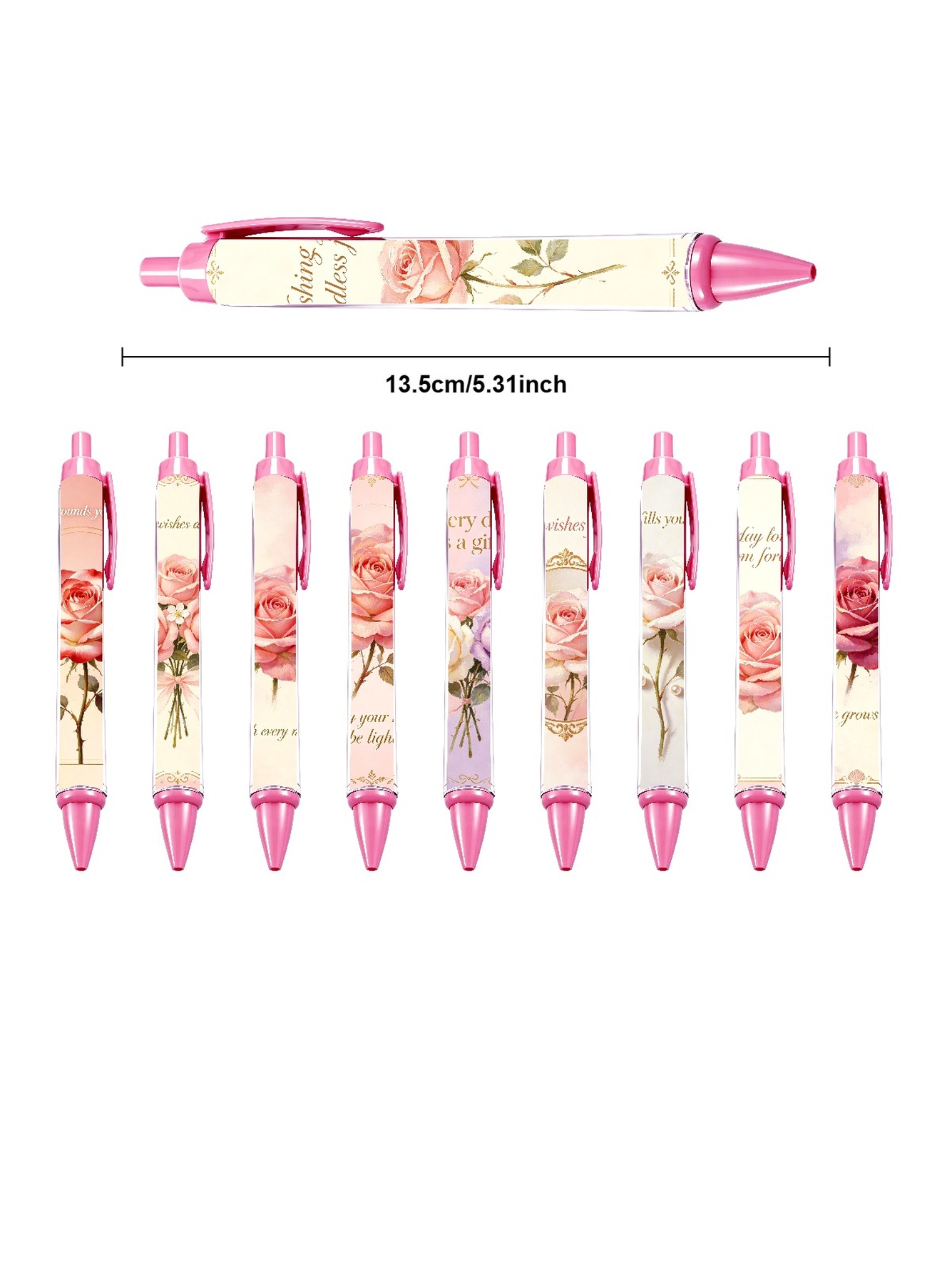 Pink Sakura Pen, Black Ink - 10-Pack