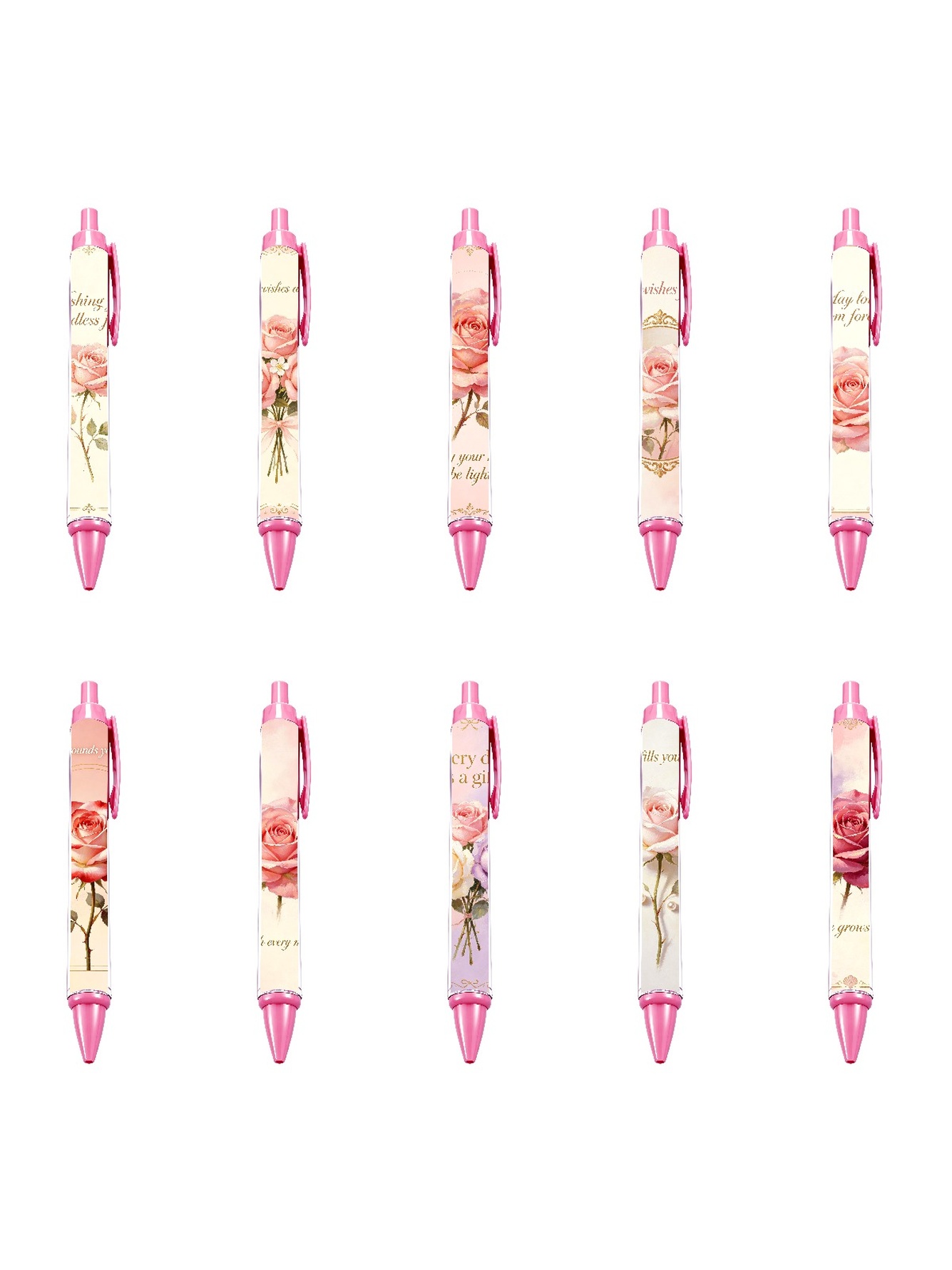 Pink Sakura Pen, Black Ink - 10-Pack