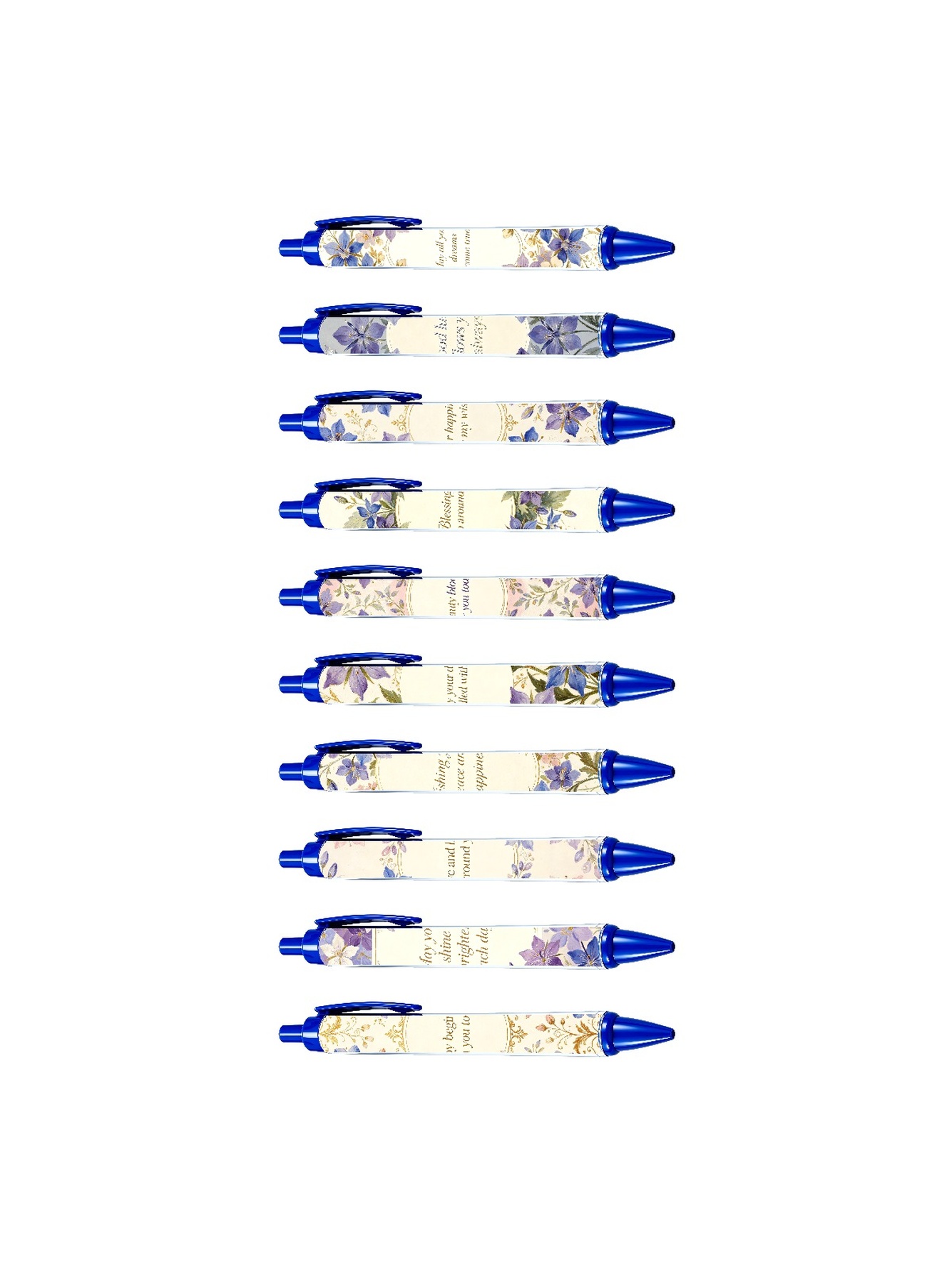 Hydrangea Retractable Pen - 10-Pack