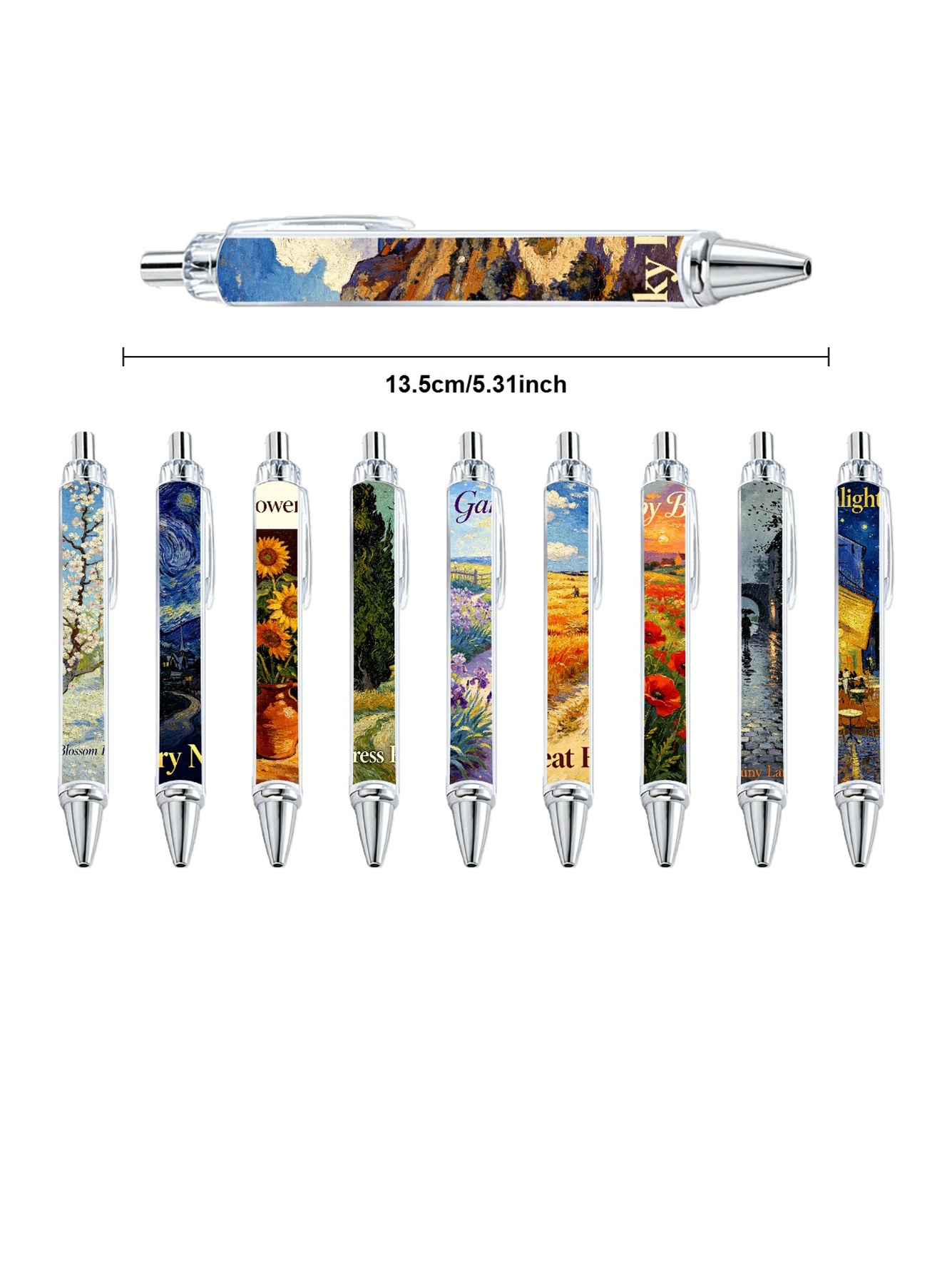 Van Gogh Gel Pens, Black Ink - 10-Pack