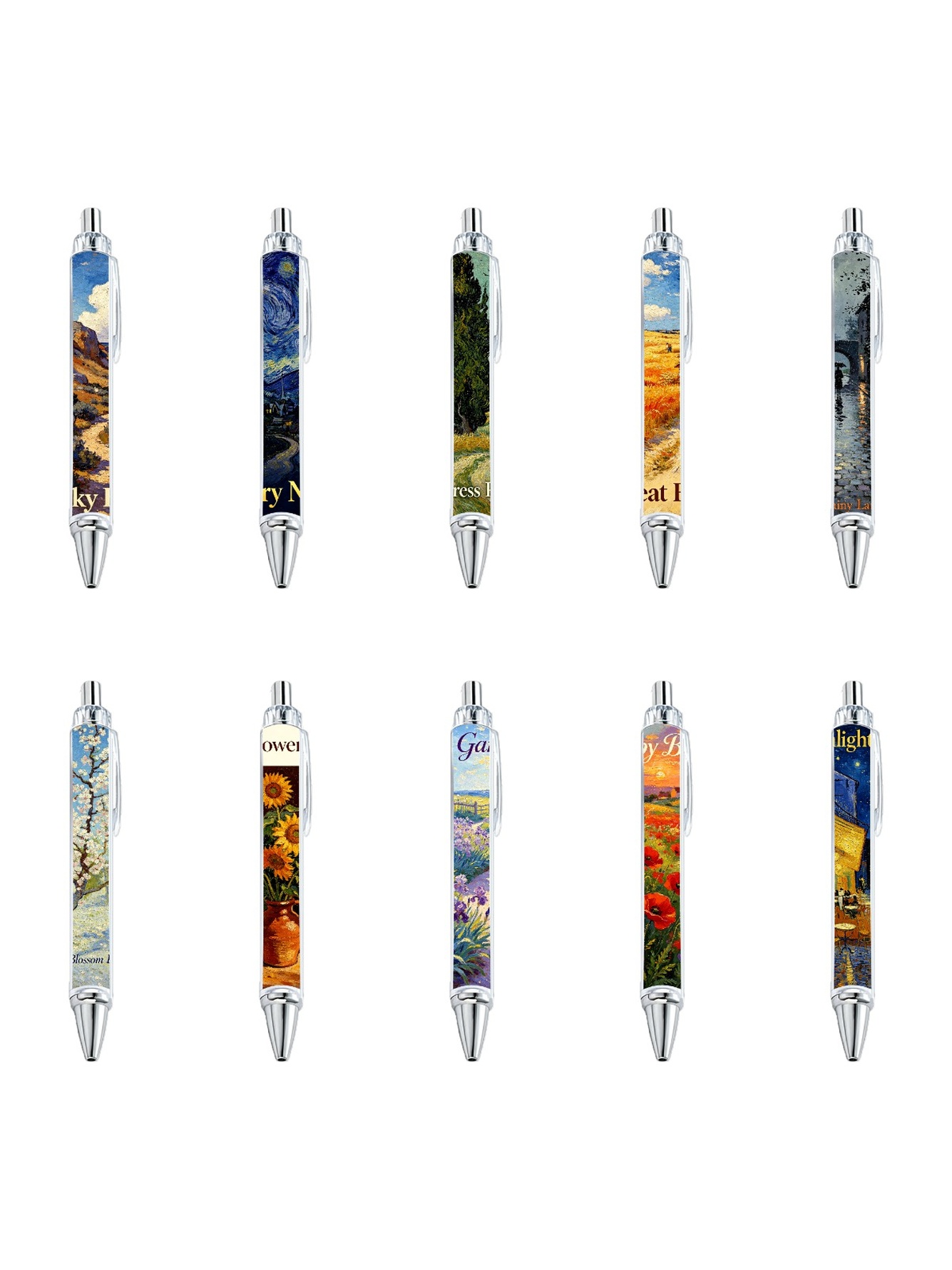 Van Gogh Gel Pens, Black Ink - 10-Pack