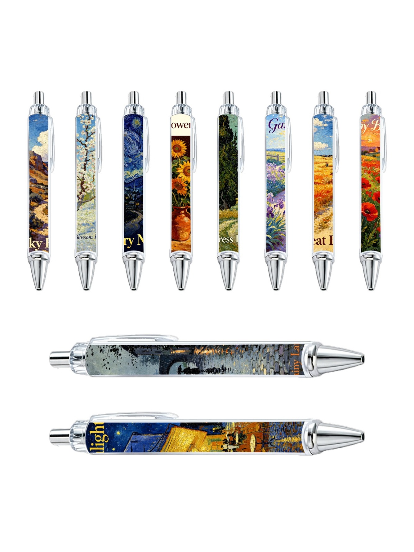 Van Gogh Gel Pens, Black Ink - 10-Pack