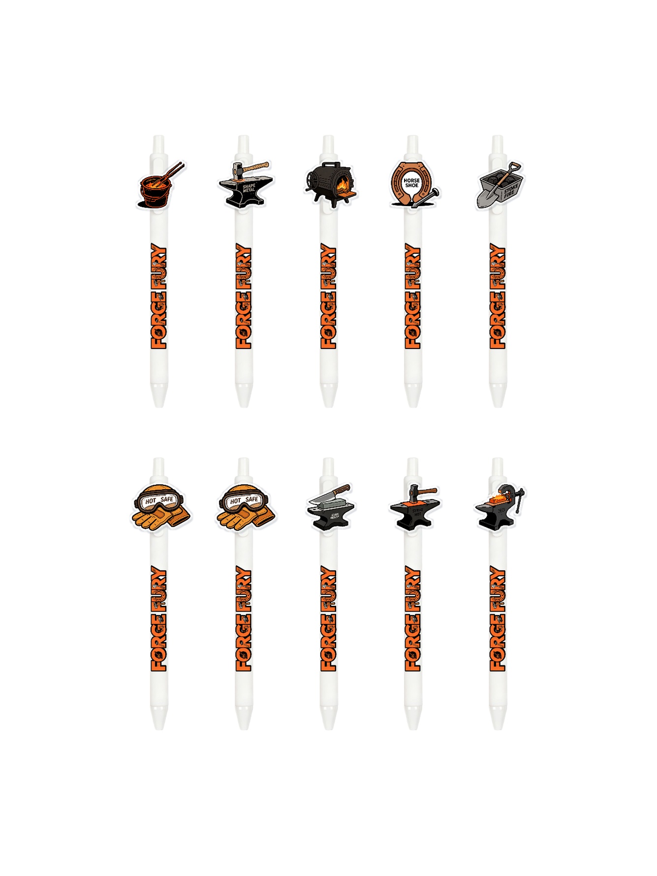 Metal Forging Pens - 10-Pack