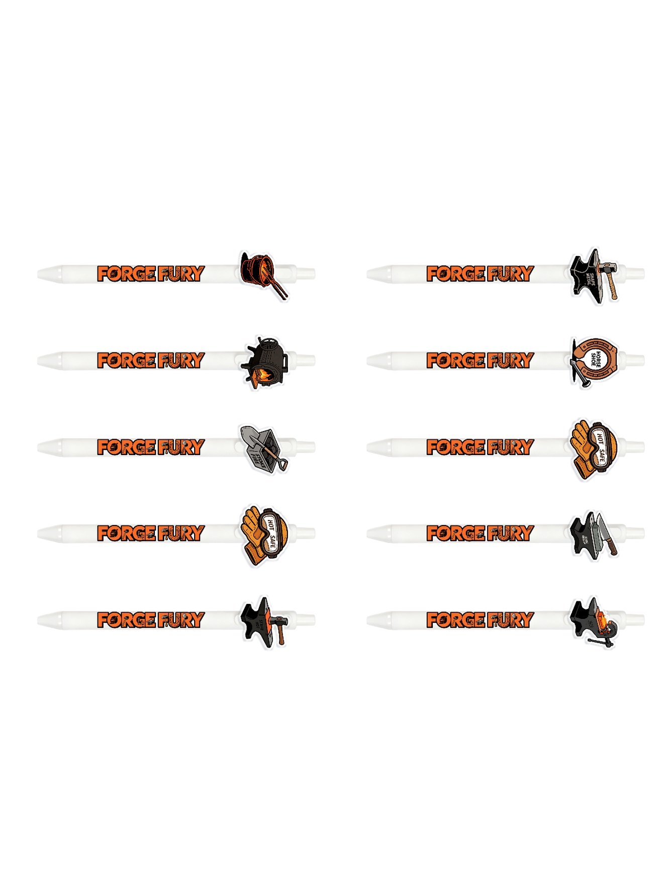 Metal Forging Pens - 10-Pack