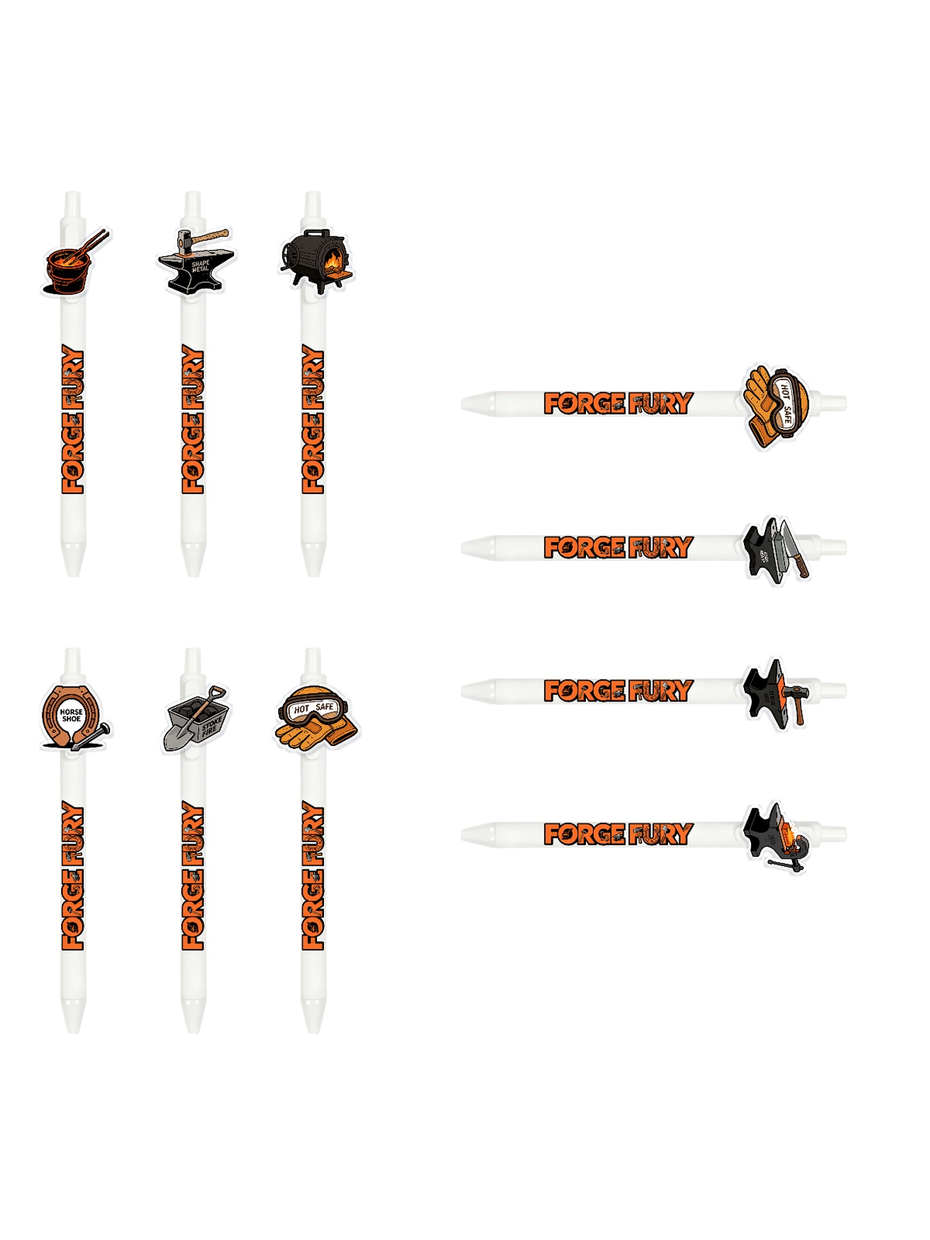 Metal Forging Pens - 10-Pack