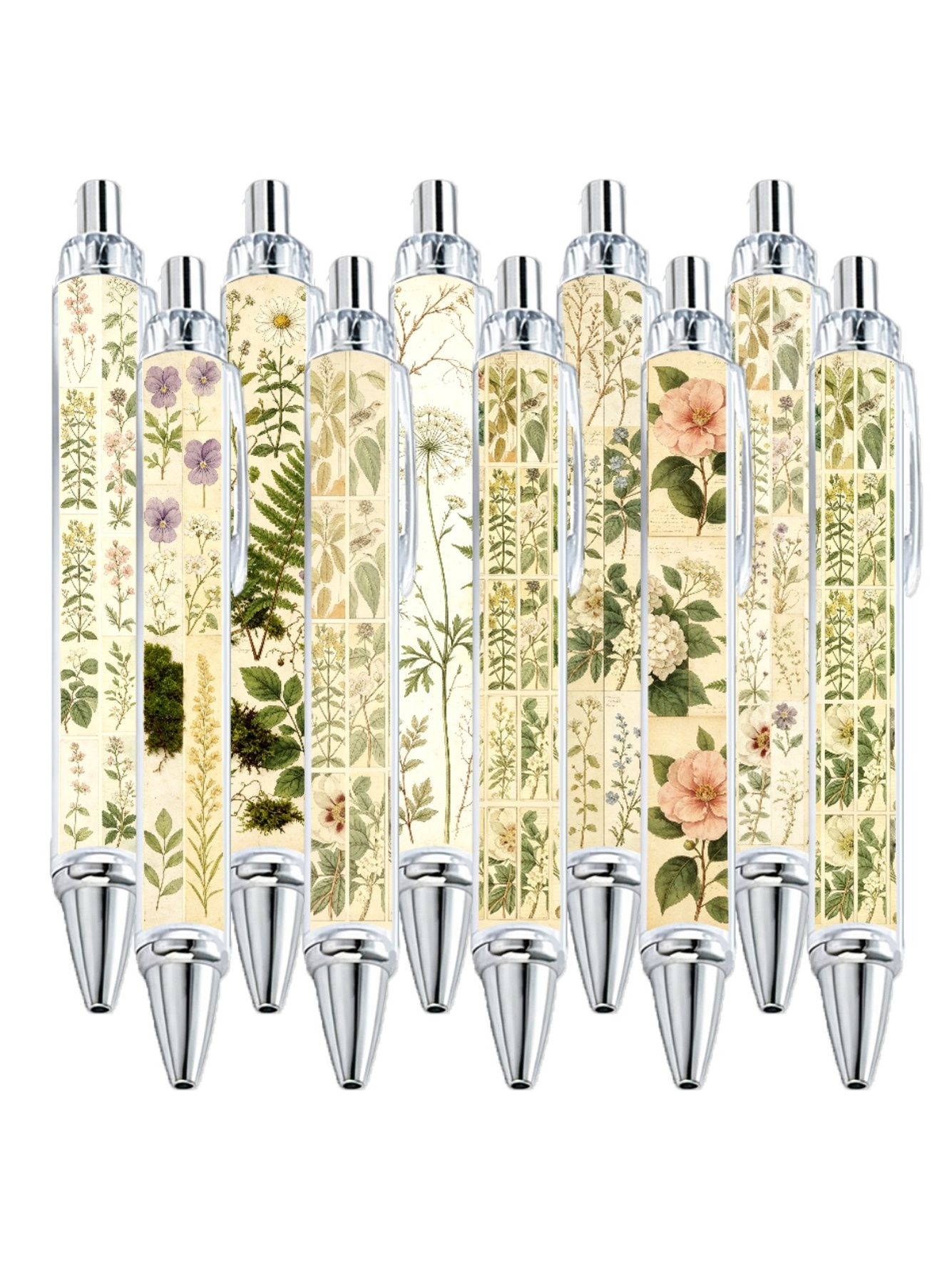 Botanical Ballpoint Pen Black Ink - 10-Pack