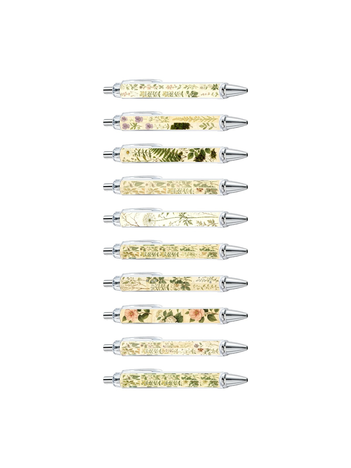 Botanical Ballpoint Pen Black Ink - 10-Pack