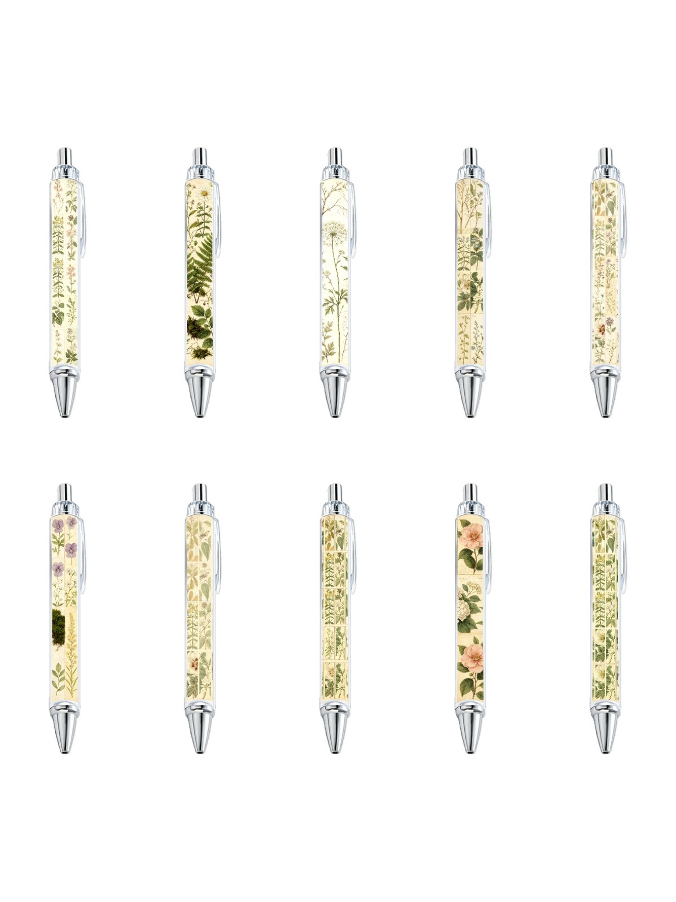 Botanical Ballpoint Pen Black Ink - 10-Pack